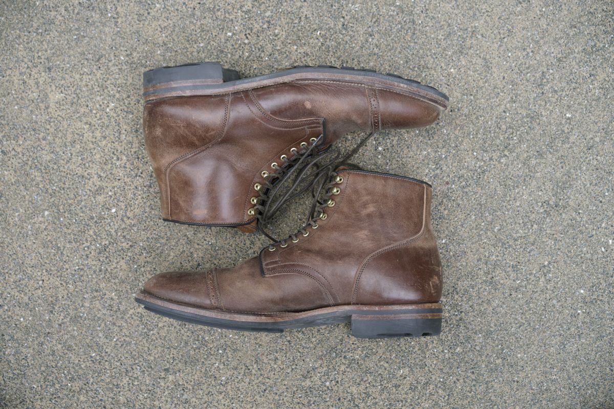 Photo by patinathunderdome on December 5, 2021 of the Viberg Service Boot in Maryam Toscanello TPR Horsebutt.