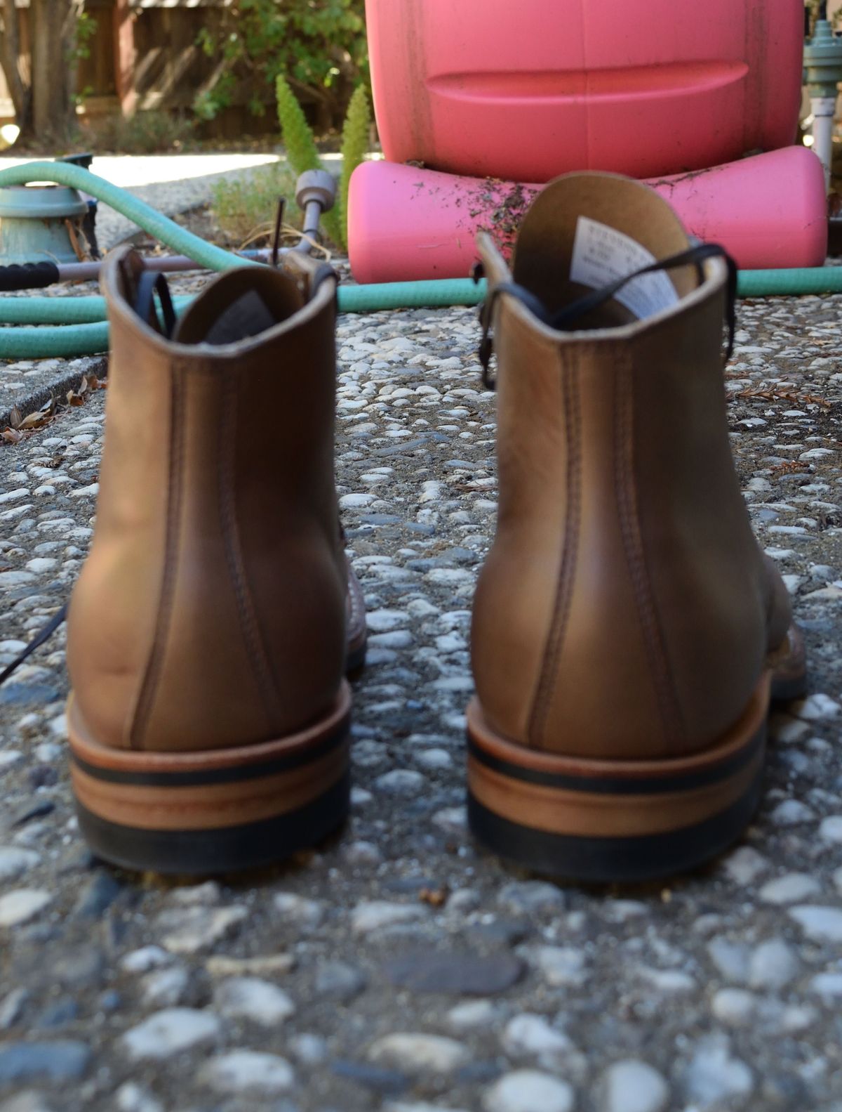 Photo by patinathunderdome on September 30, 2021 of the White's Stevens (Plain Toe) in Horween Natural Chromexcel.