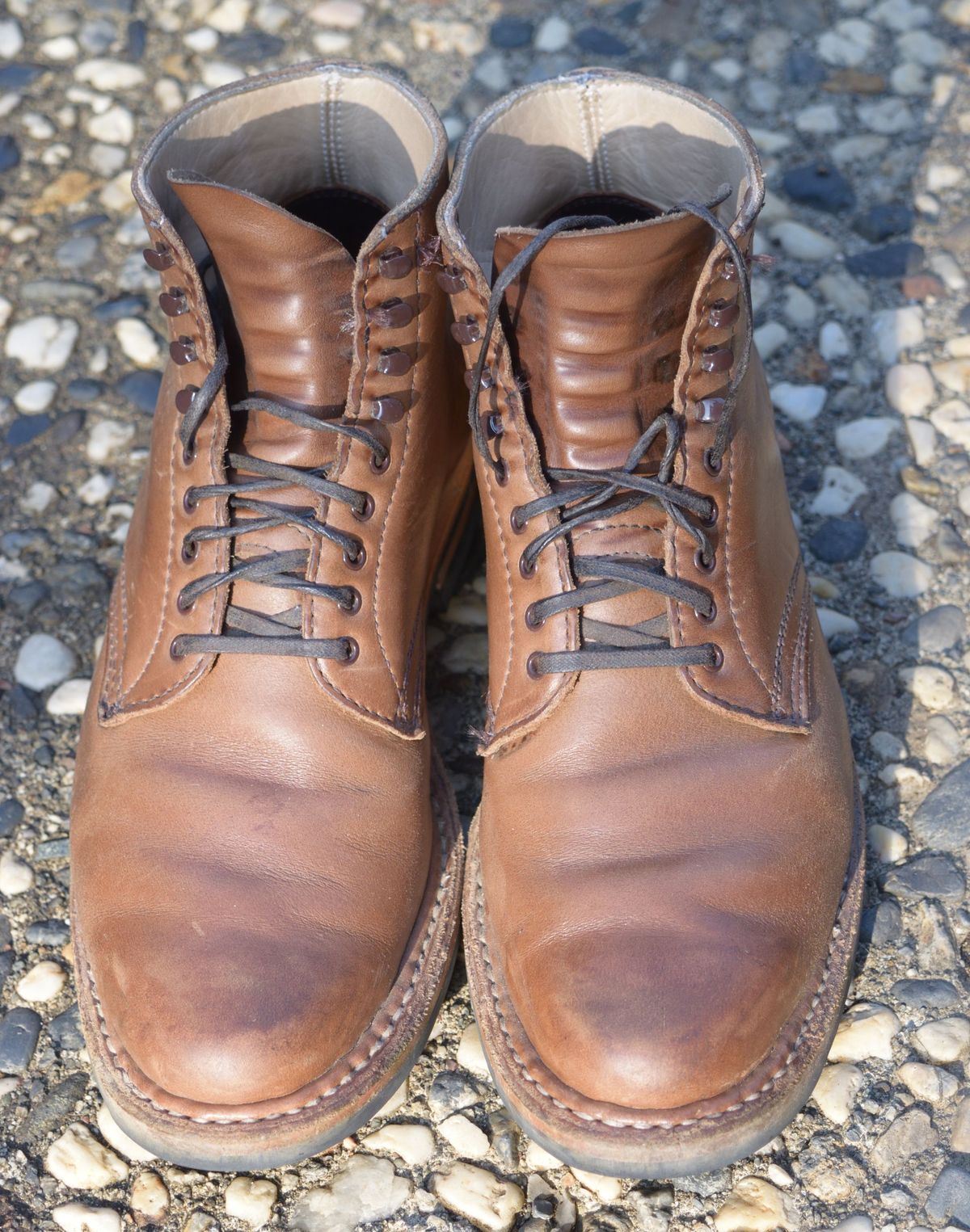 Photo by patinathunderdome on December 3, 2021 of the White's Stevens (Plain Toe) in Horween Natural Chromexcel.
