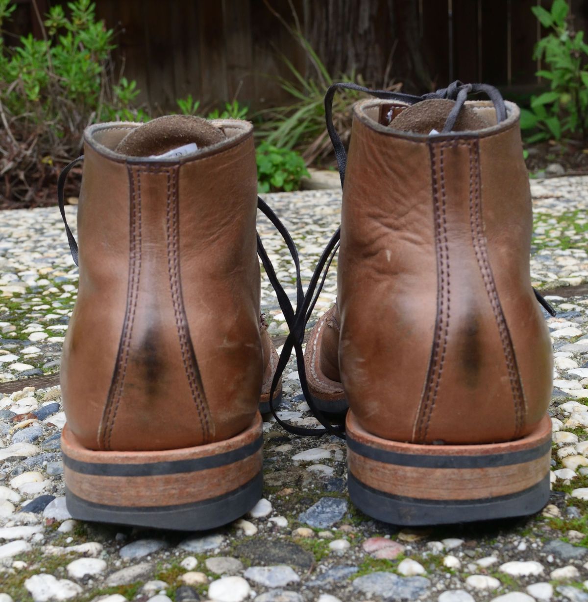 Photo by patinathunderdome on January 3, 2022 of the White's Stevens (Plain Toe) in Horween Natural Chromexcel.