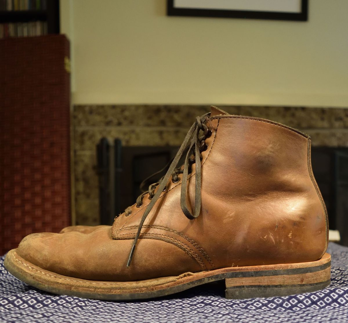 Photo by patinathunderdome on April 2, 2022 of the White's Stevens (Plain Toe) in Horween Natural Chromexcel.