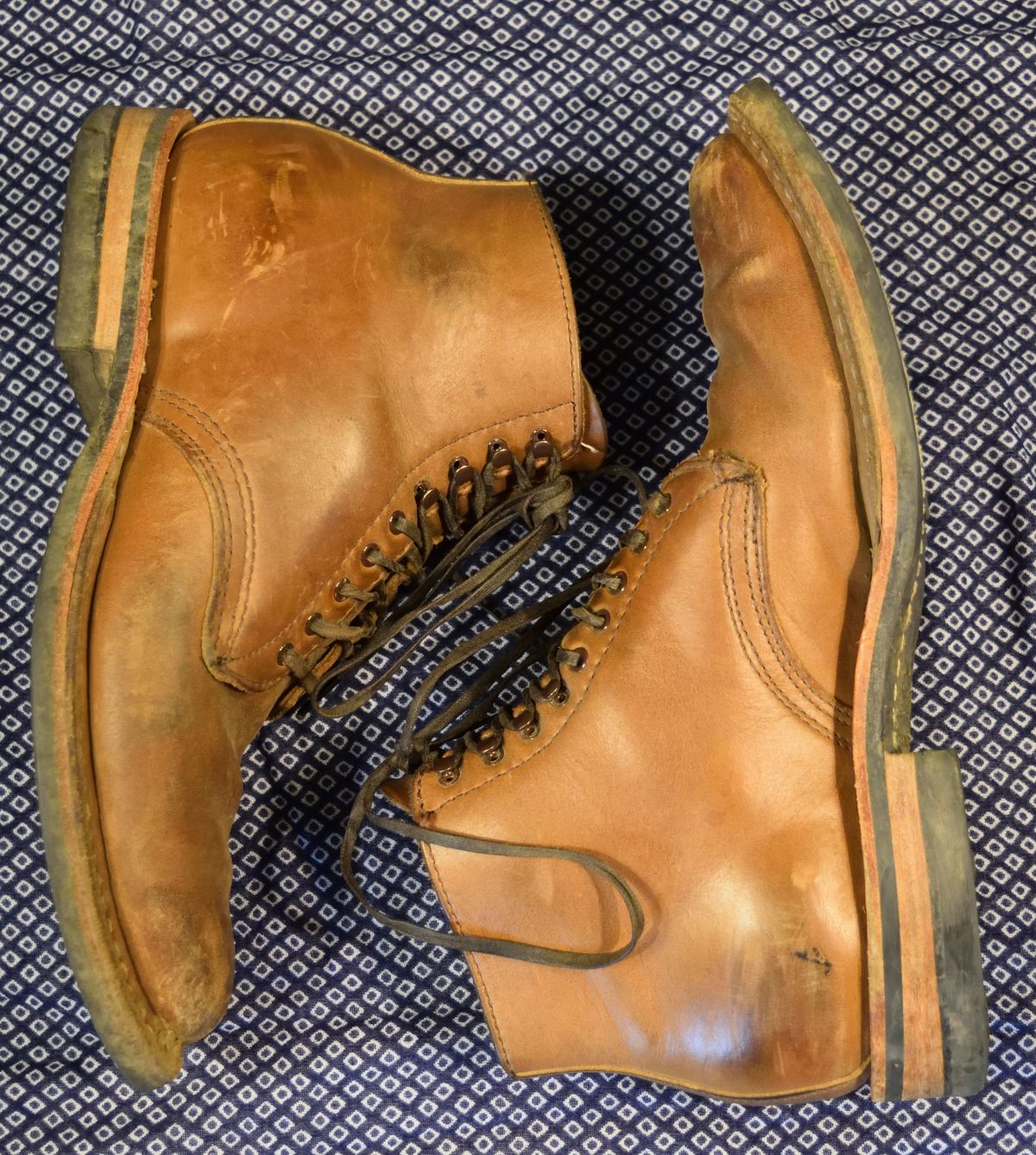 Photo by patinathunderdome on April 2, 2022 of the White's Stevens (Plain Toe) in Horween Natural Chromexcel.