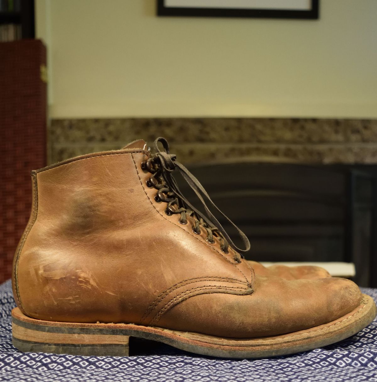 Photo by patinathunderdome on April 2, 2022 of the White's Stevens (Plain Toe) in Horween Natural Chromexcel.