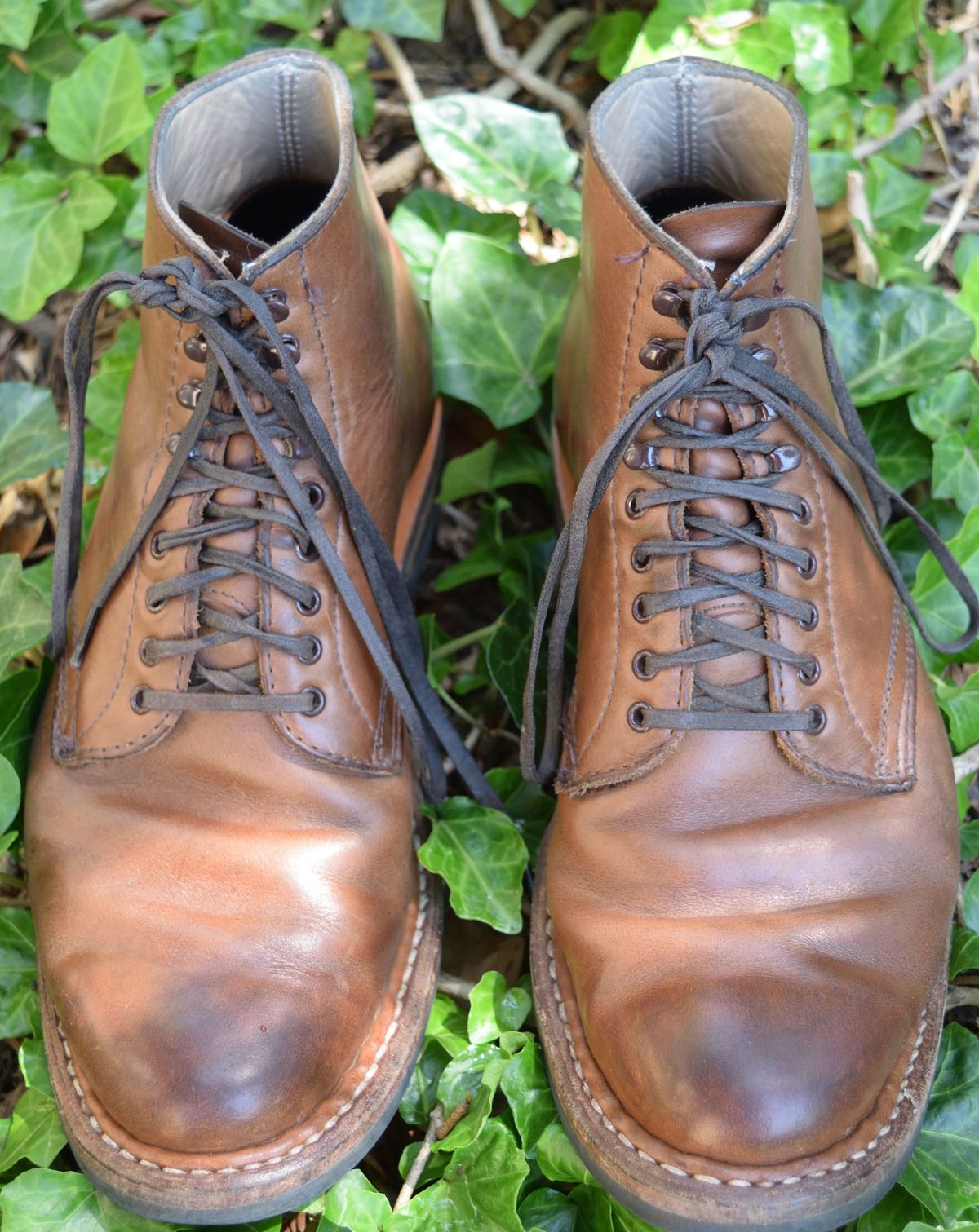 Photo by patinathunderdome on May 1, 2022 of the White's Stevens (Plain Toe) in Horween Natural Chromexcel.