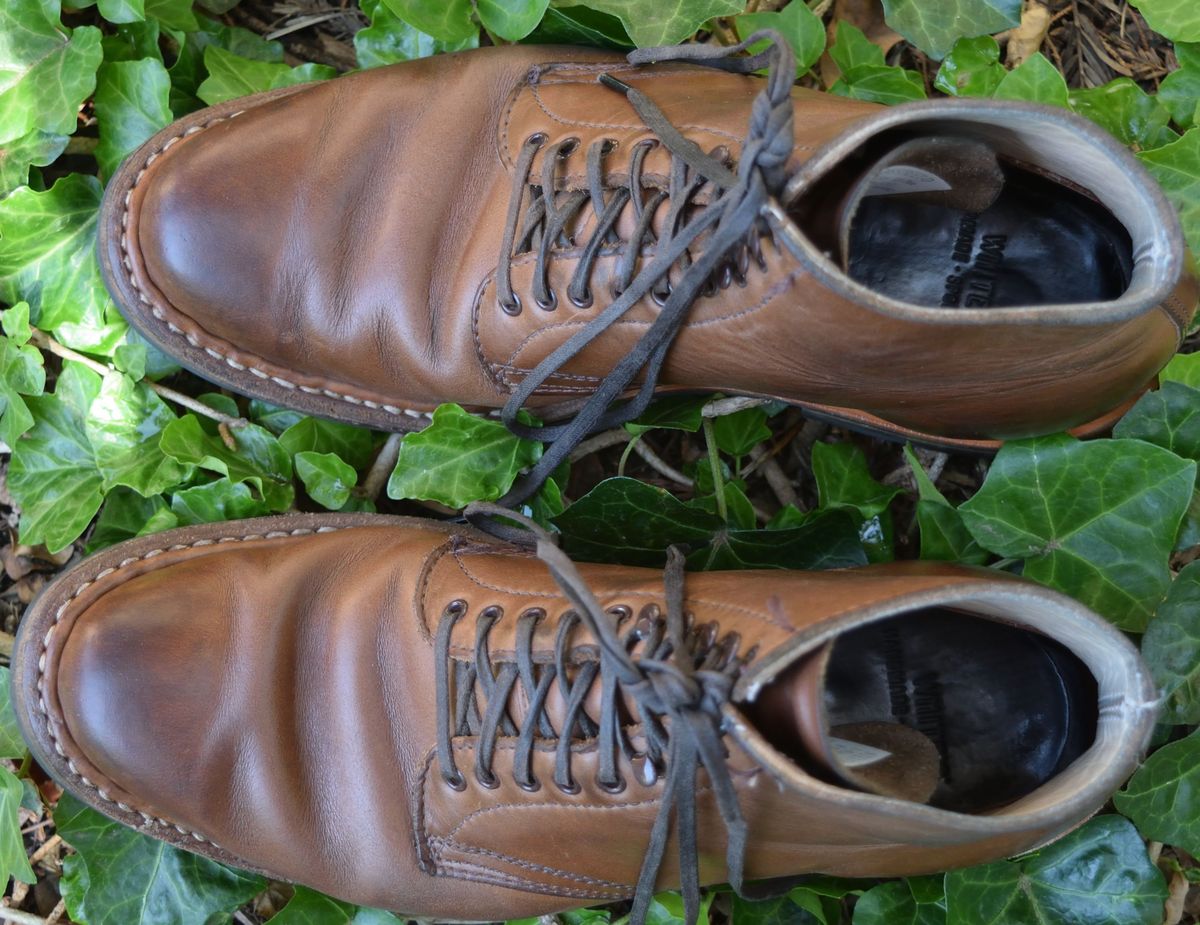 Photo by patinathunderdome on May 1, 2022 of the White's Stevens (Plain Toe) in Horween Natural Chromexcel.