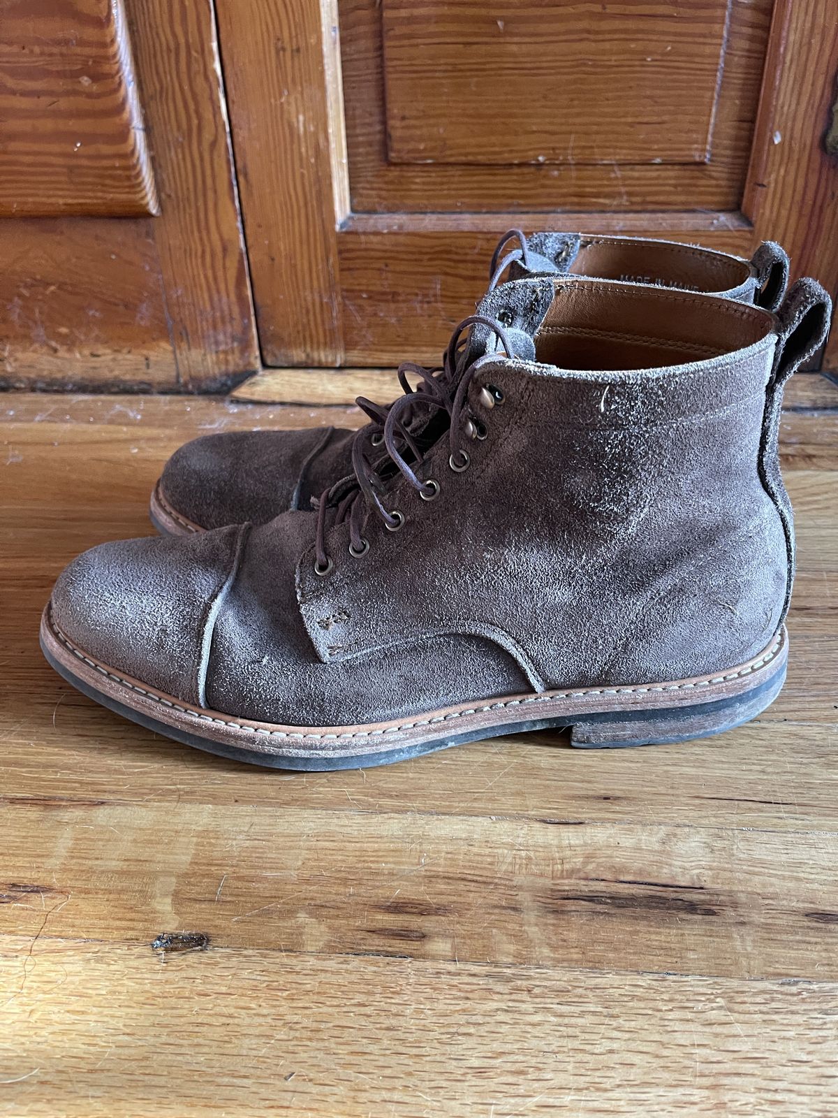 Photo by patinathunderdome on December 5, 2021 of the Rancourt & Co. Byron Boot in C.F. Stead Flint Kudu.