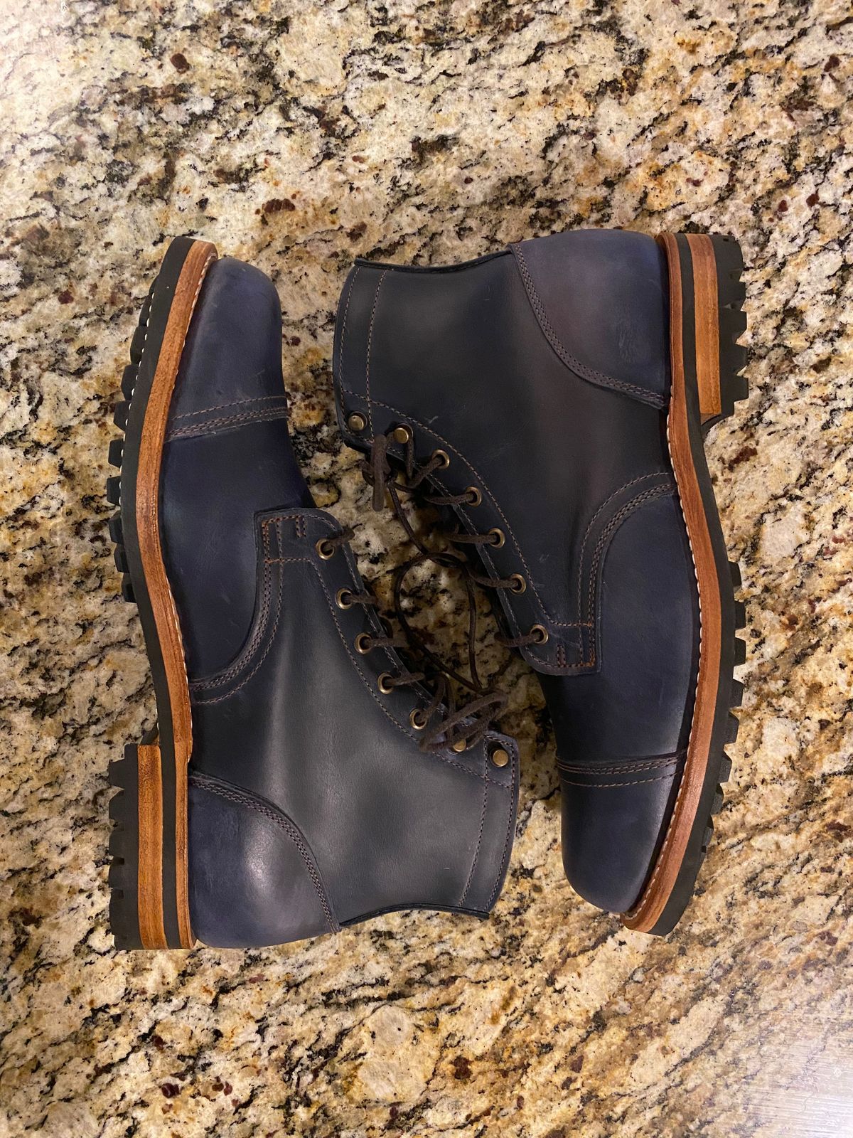 Photo by patinathunderdome on November 1, 2021 of the Truman Service Boot in Seidel Ink Cheaha.