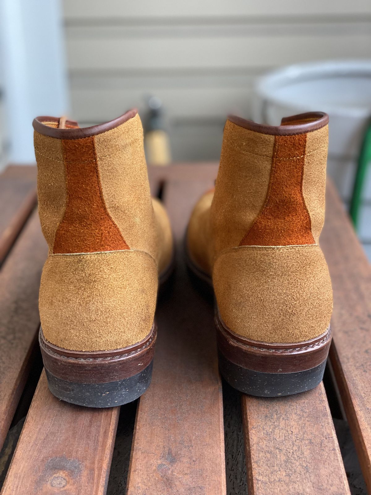 Photo by patinathunderdome on November 1, 2021 of the Junkard IMB 2 in Indonesian Tan Roughout.
