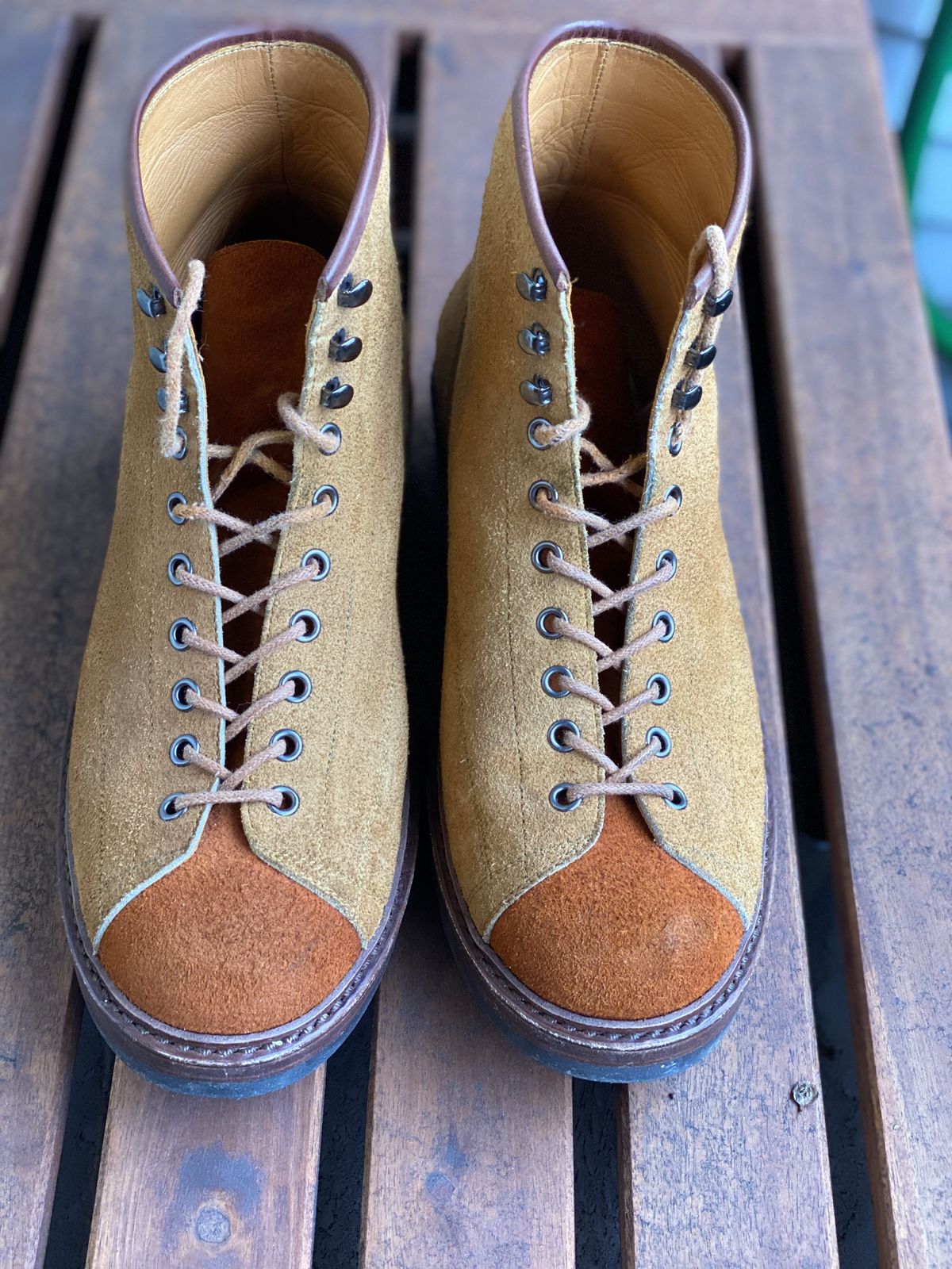 Photo by patinathunderdome on November 1, 2021 of the Junkard IMB 2 in Indonesian Tan Roughout.