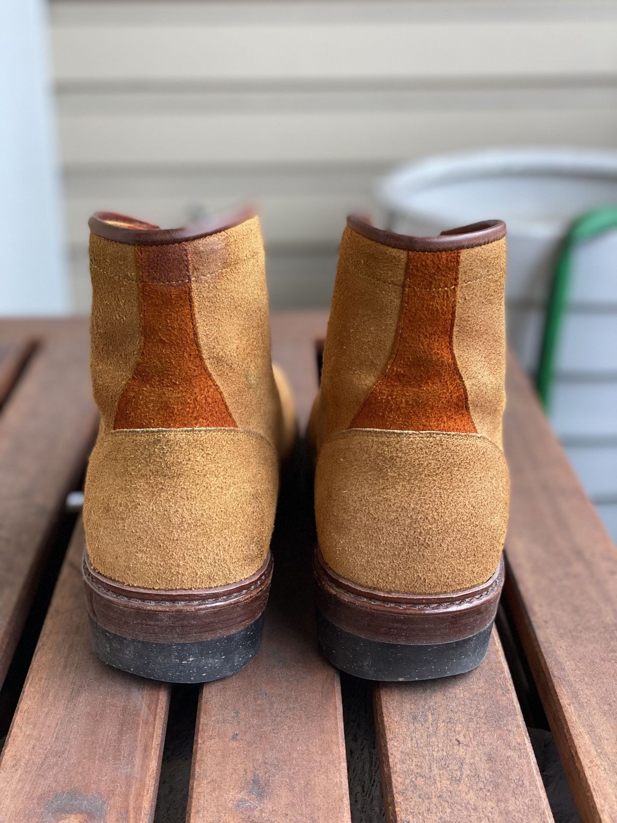 Photo by patinathunderdome on December 3, 2021 of the Junkard IMB 2 in Indonesian Tan Roughout.