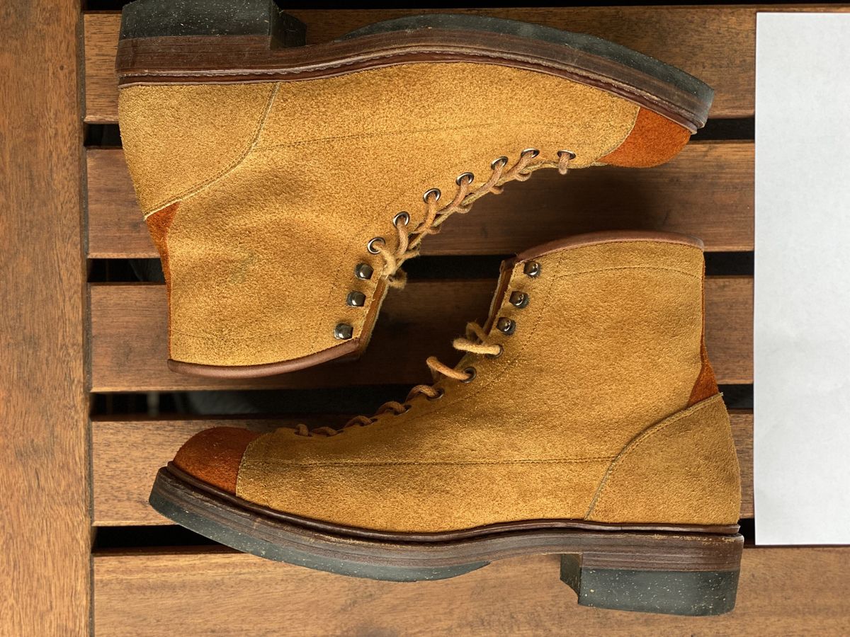 Photo by patinathunderdome on December 3, 2021 of the Junkard IMB 2 in Indonesian Tan Roughout.