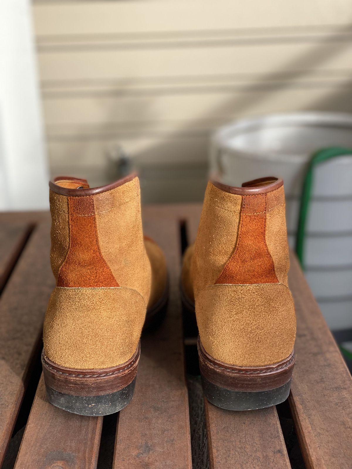 Photo by patinathunderdome on January 3, 2022 of the Junkard IMB 2 in Indonesian Tan Roughout.