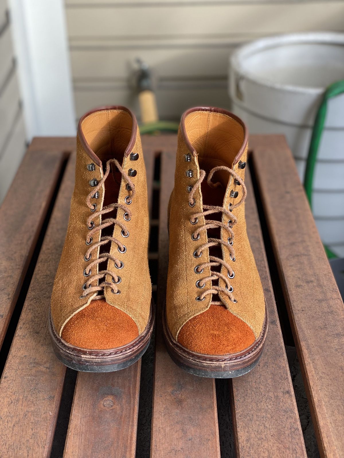 Photo by patinathunderdome on January 3, 2022 of the Junkard IMB 2 in Indonesian Tan Roughout.