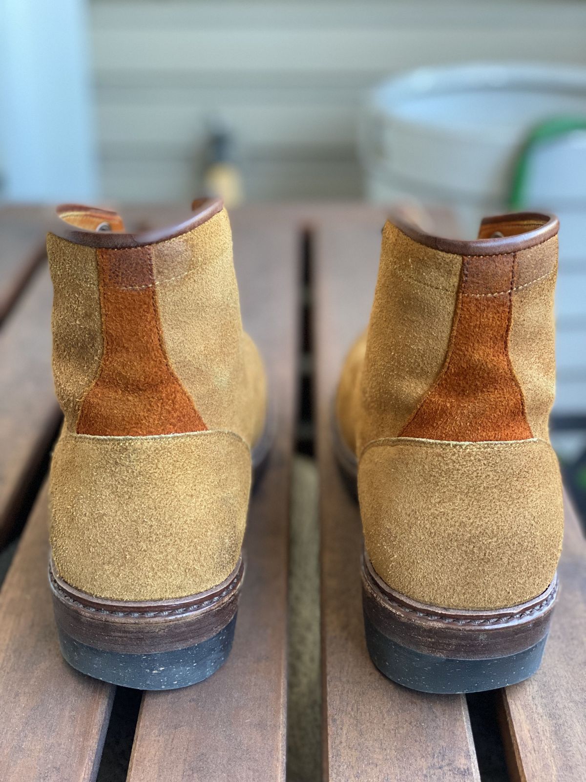 Photo by patinathunderdome on February 3, 2022 of the Junkard IMB 2 in Indonesian Tan Roughout.