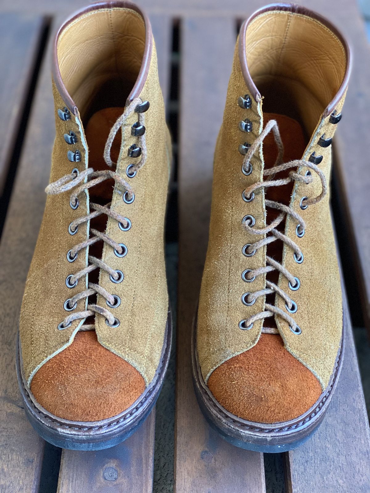 Photo by patinathunderdome on February 3, 2022 of the Junkard IMB 2 in Indonesian Tan Roughout.