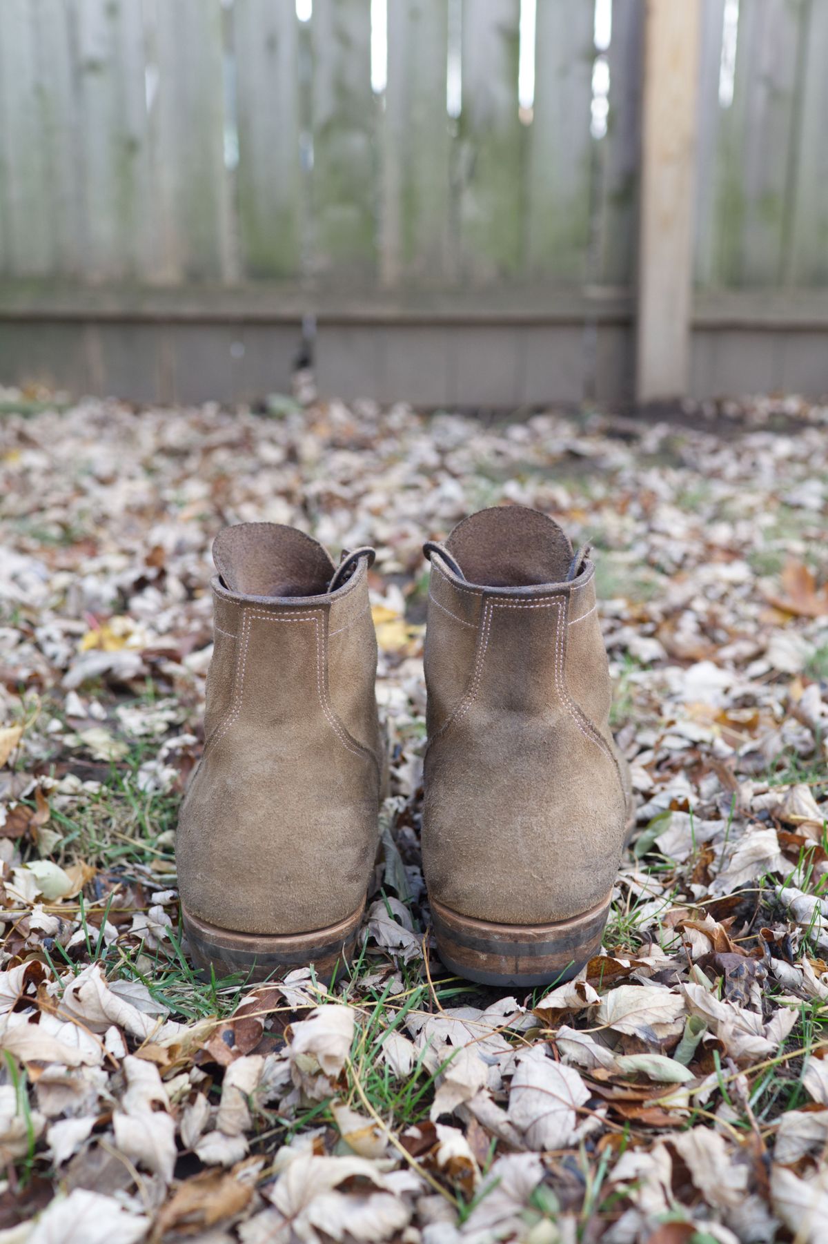 Photo by patinathunderdome on December 2, 2021 of the NF Bootmaker Milton Boot in Horween Marine Field Roughout.
