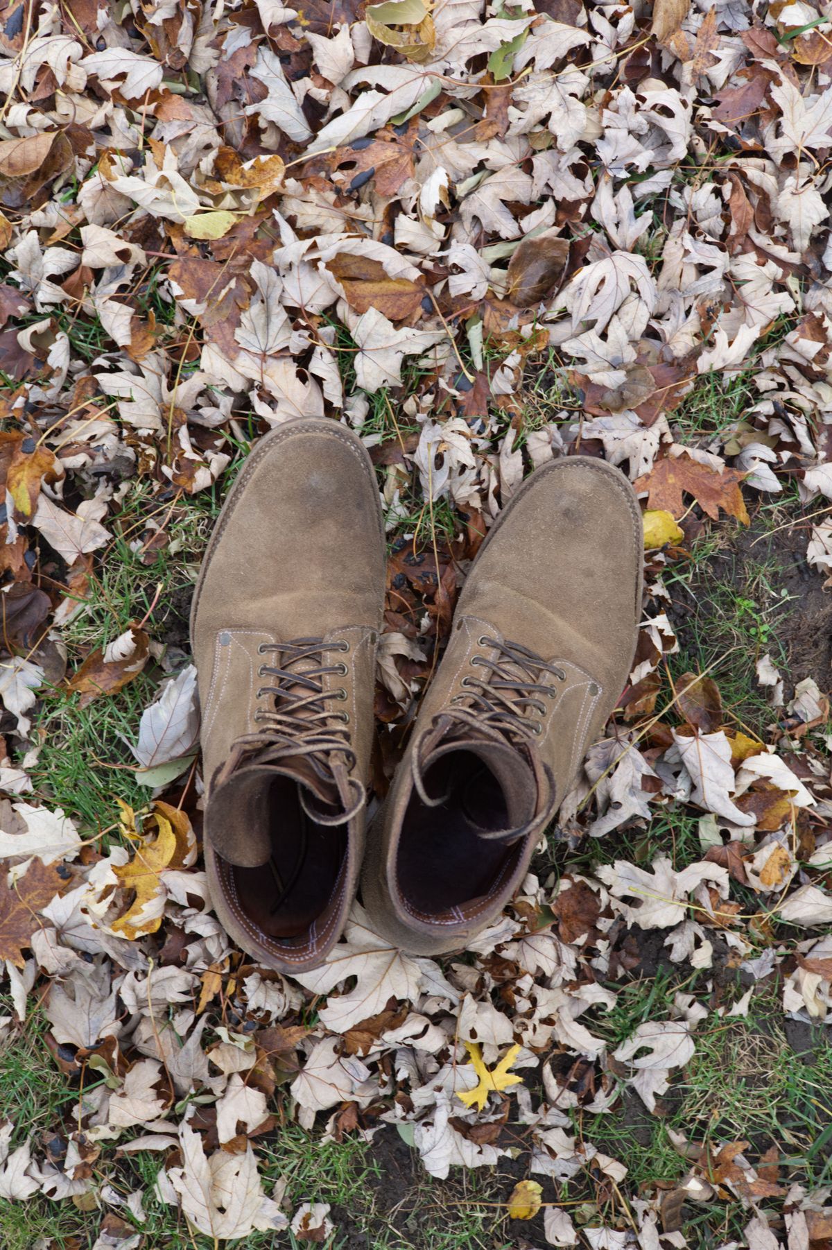 Photo by patinathunderdome on December 2, 2021 of the NF Bootmaker Milton Boot in Horween Marine Field Roughout.