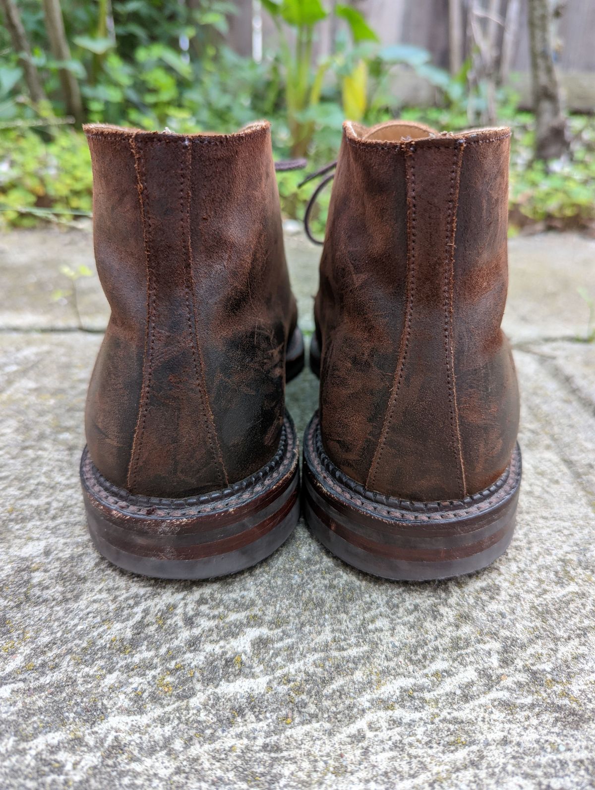 Photo by patinathunderdome on November 6, 2021 of the Crockett & Jones Molton in Dark Brown Roughout Suede.