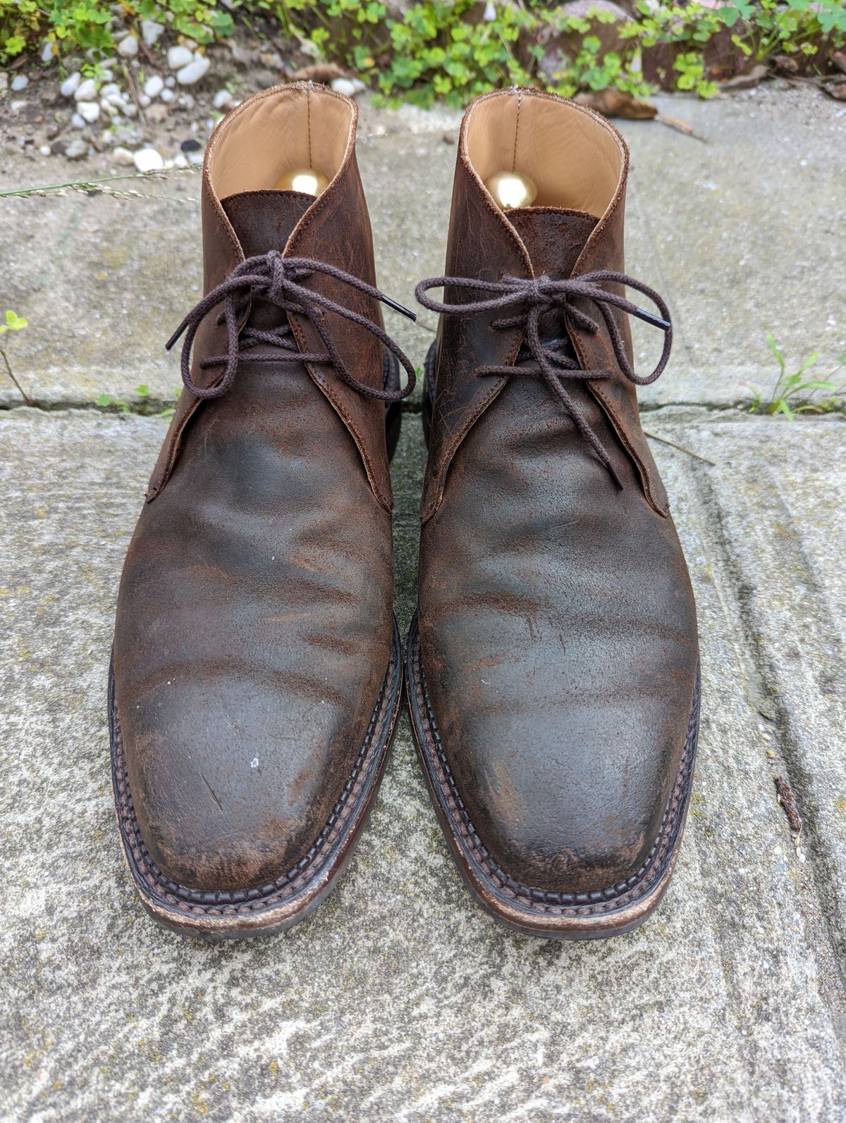 Photo by patinathunderdome on November 6, 2021 of the Crockett & Jones Molton in Dark Brown Roughout Suede.