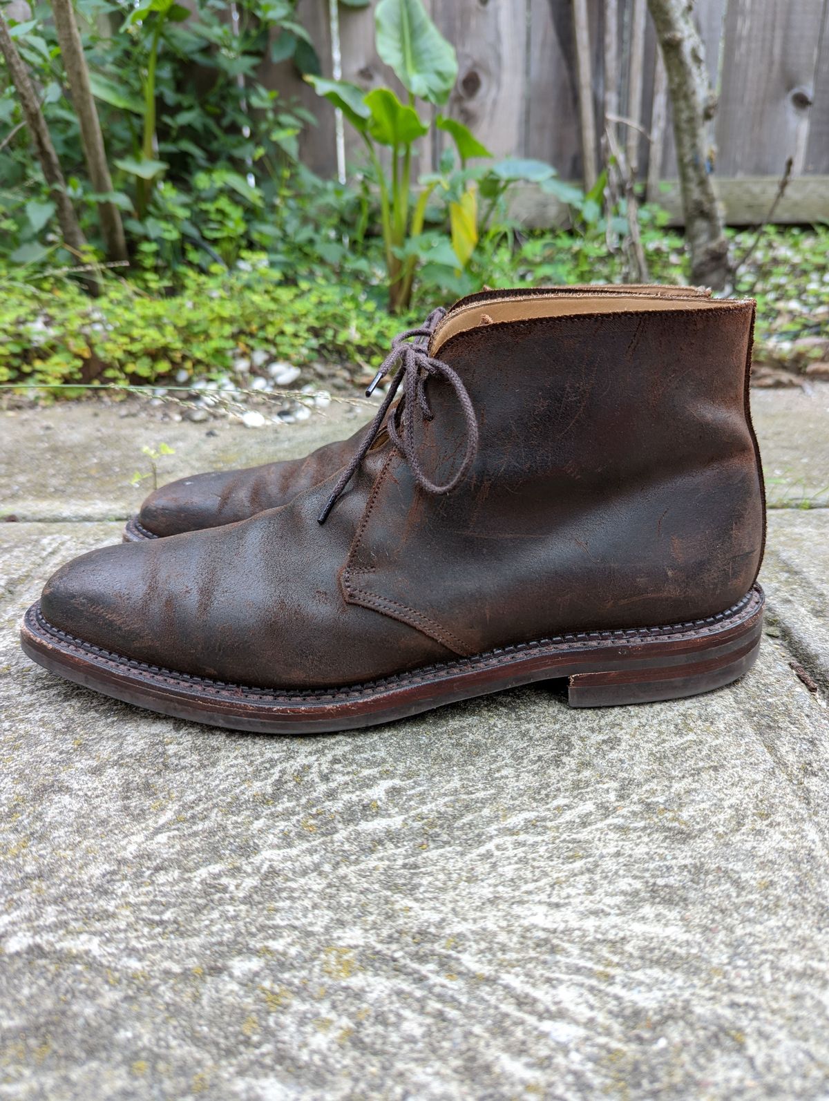 Photo by patinathunderdome on November 6, 2021 of the Crockett & Jones Molton in Dark Brown Roughout Suede.