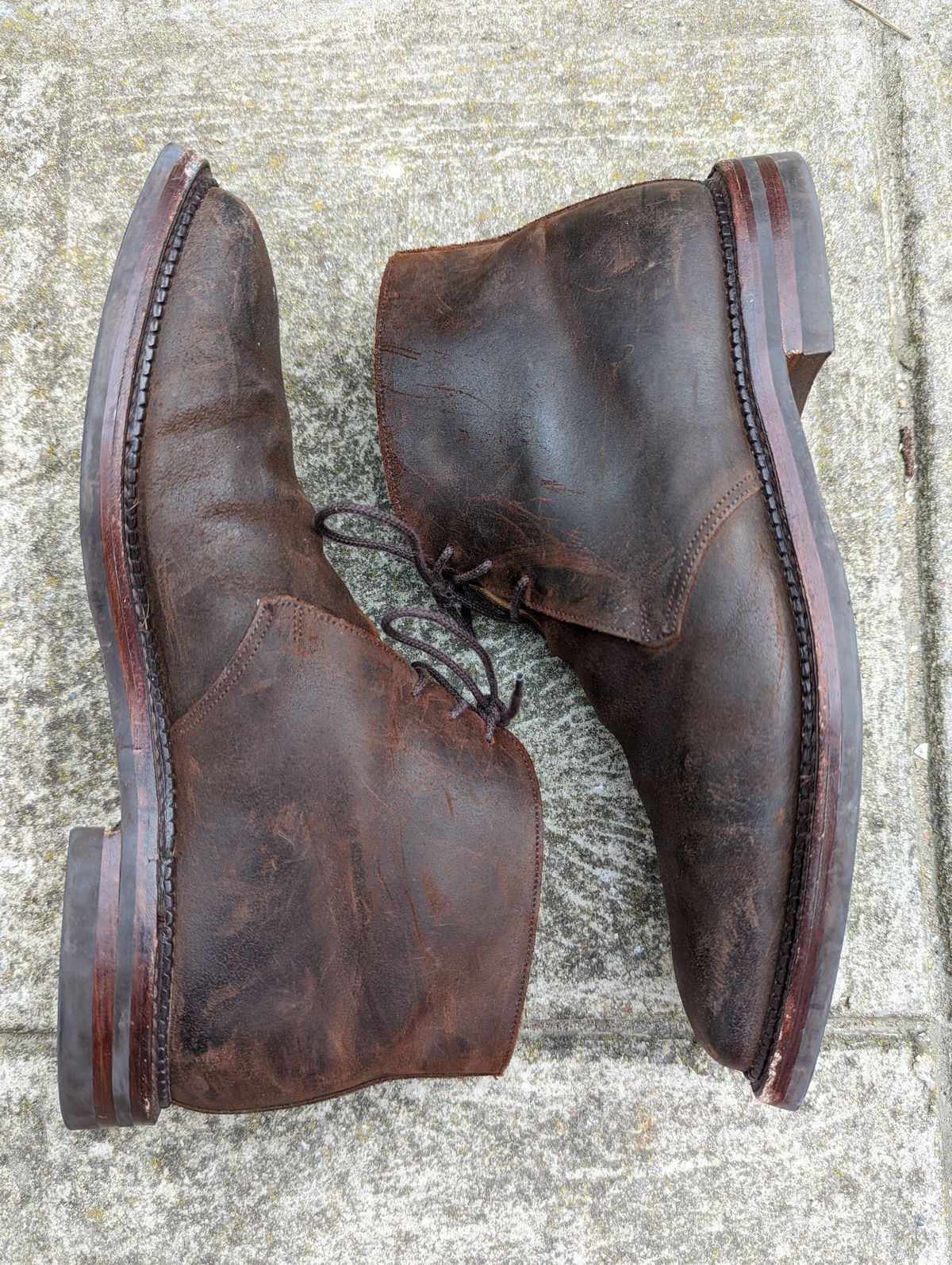Photo by patinathunderdome on November 6, 2021 of the Crockett & Jones Molton in Dark Brown Roughout Suede.