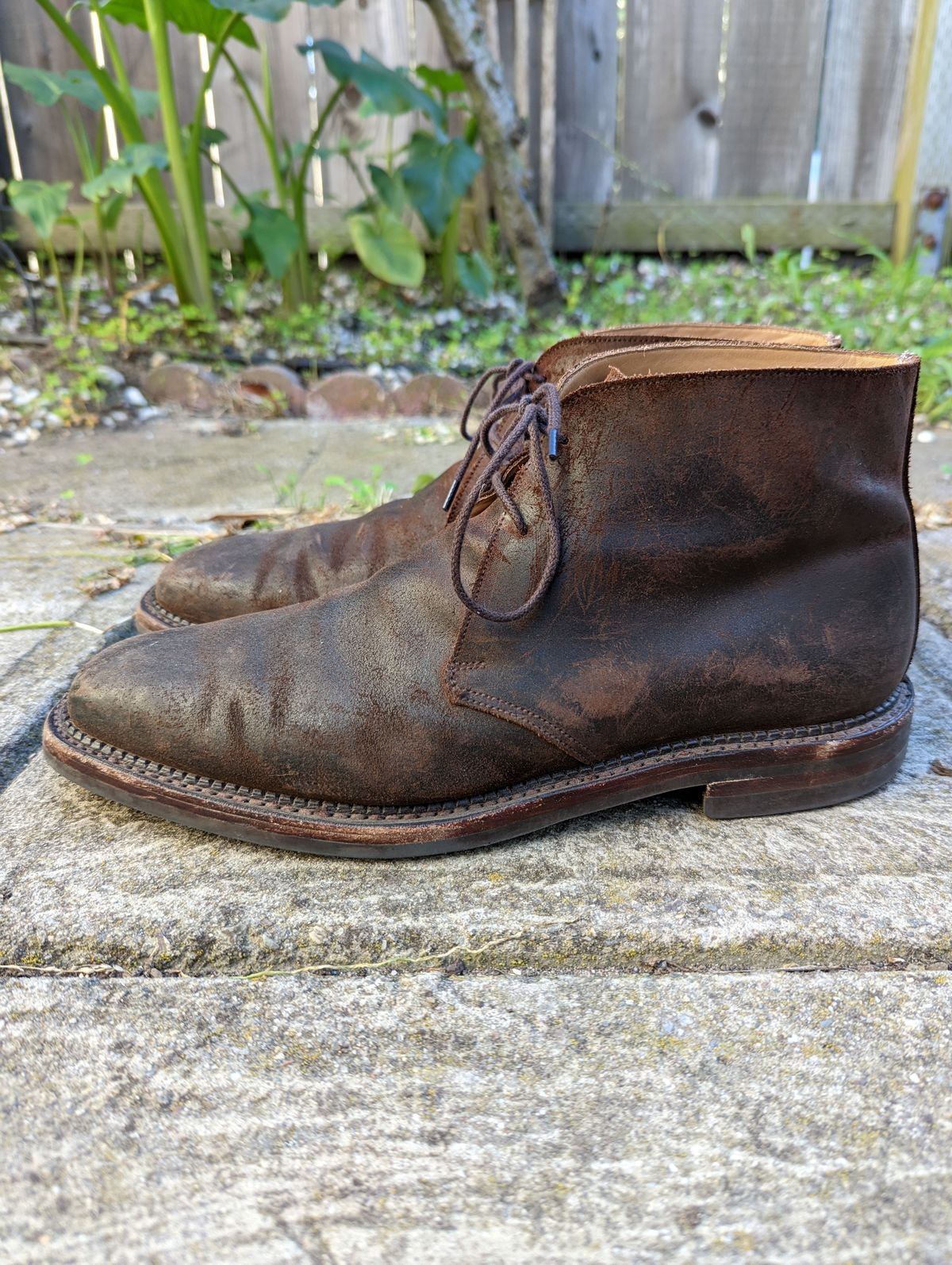 Photo by patinathunderdome on February 6, 2022 of the Crockett & Jones Molton in Dark Brown Roughout Suede.