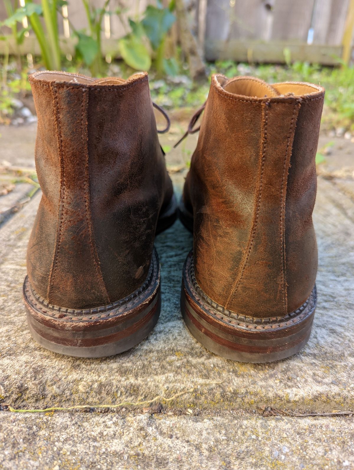 Photo by patinathunderdome on February 6, 2022 of the Crockett & Jones Molton in Dark Brown Roughout Suede.