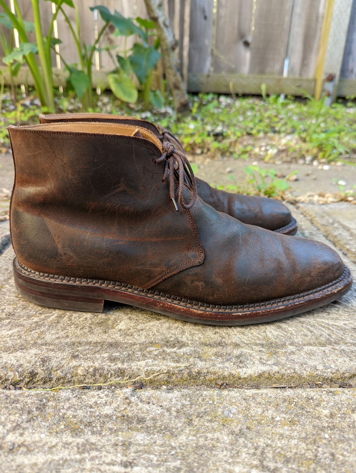 Photo by patinathunderdome on February 6, 2022 of the Crockett & Jones Molton in Dark Brown Roughout Suede.