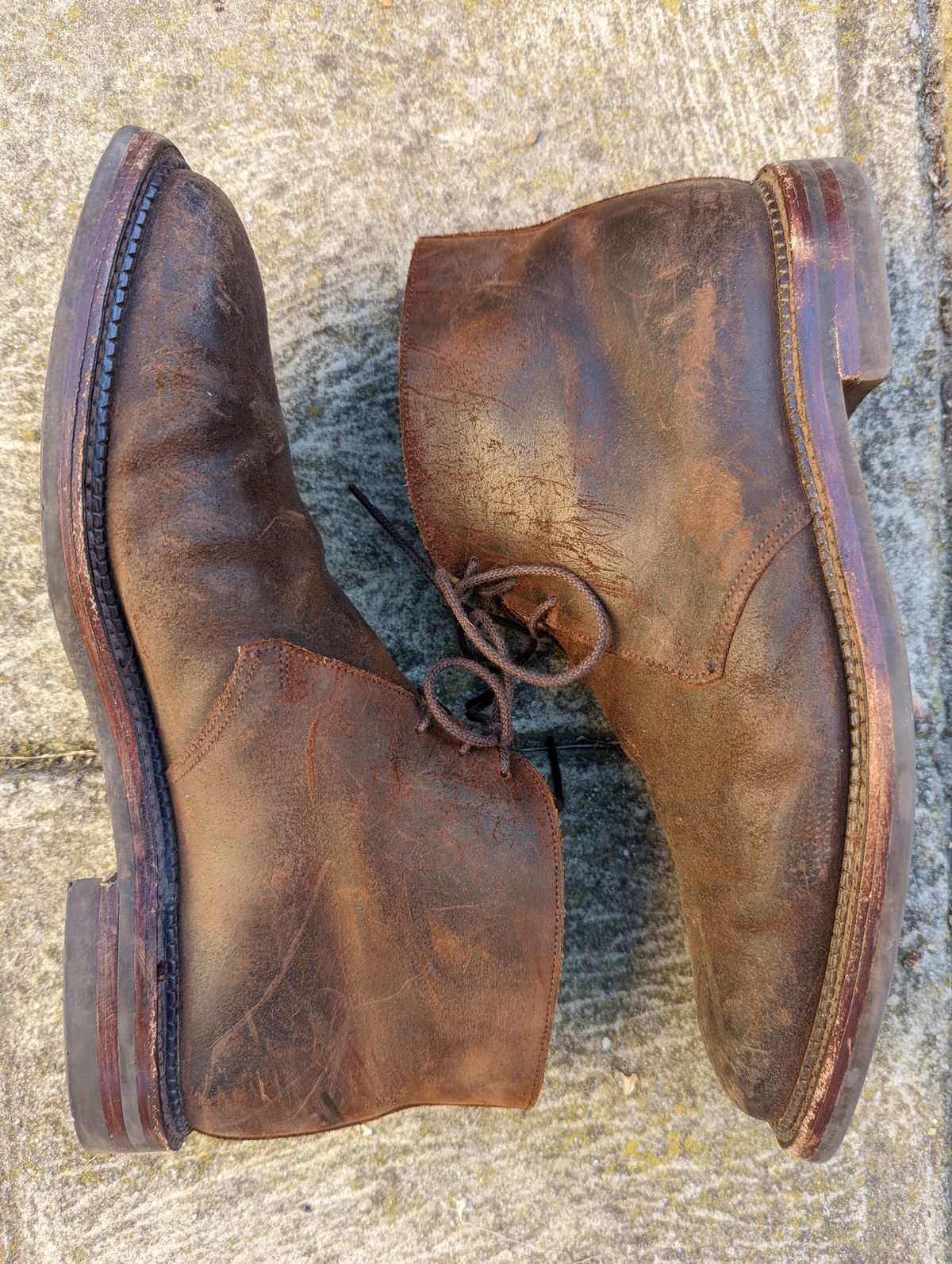 Photo by patinathunderdome on February 6, 2022 of the Crockett & Jones Molton in Dark Brown Roughout Suede.
