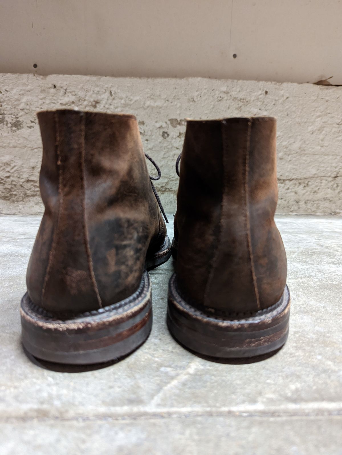 Photo by patinathunderdome on April 6, 2022 of the Crockett & Jones Molton in Dark Brown Roughout Suede.