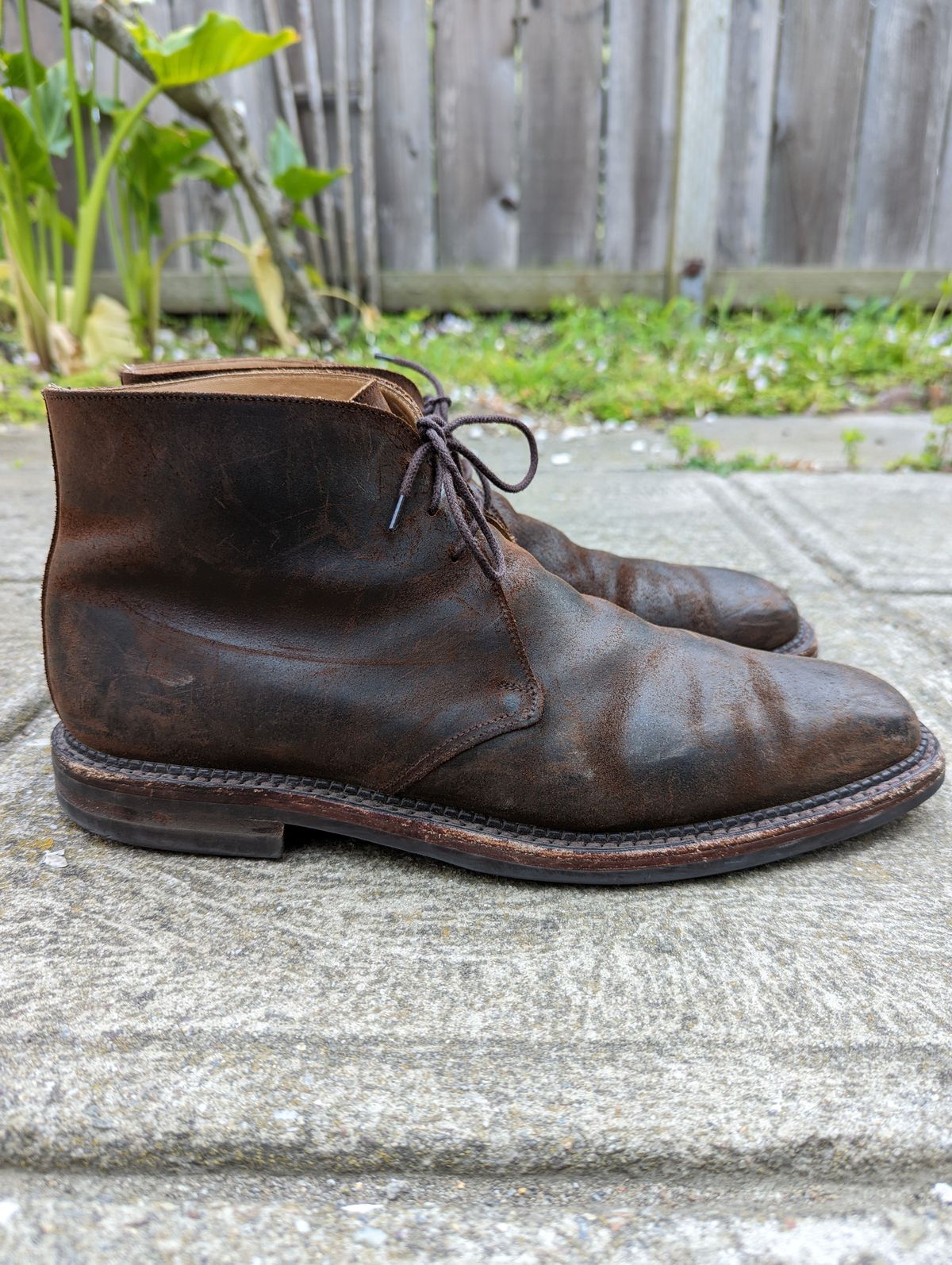 Photo by patinathunderdome on May 6, 2022 of the Crockett & Jones Molton in Dark Brown Roughout Suede.