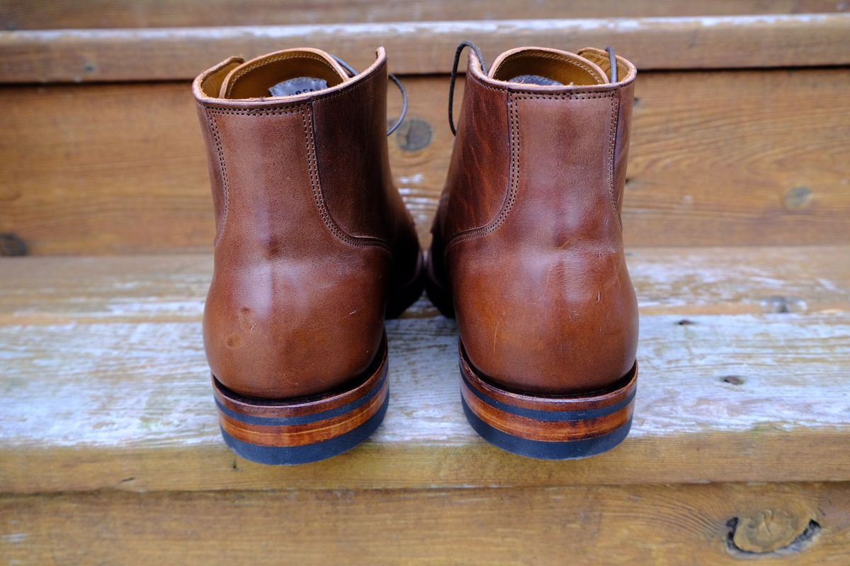Photo by patinathunderdome on November 1, 2021 of the Viberg Service Boot in Horween Dark Rubber Dublin.