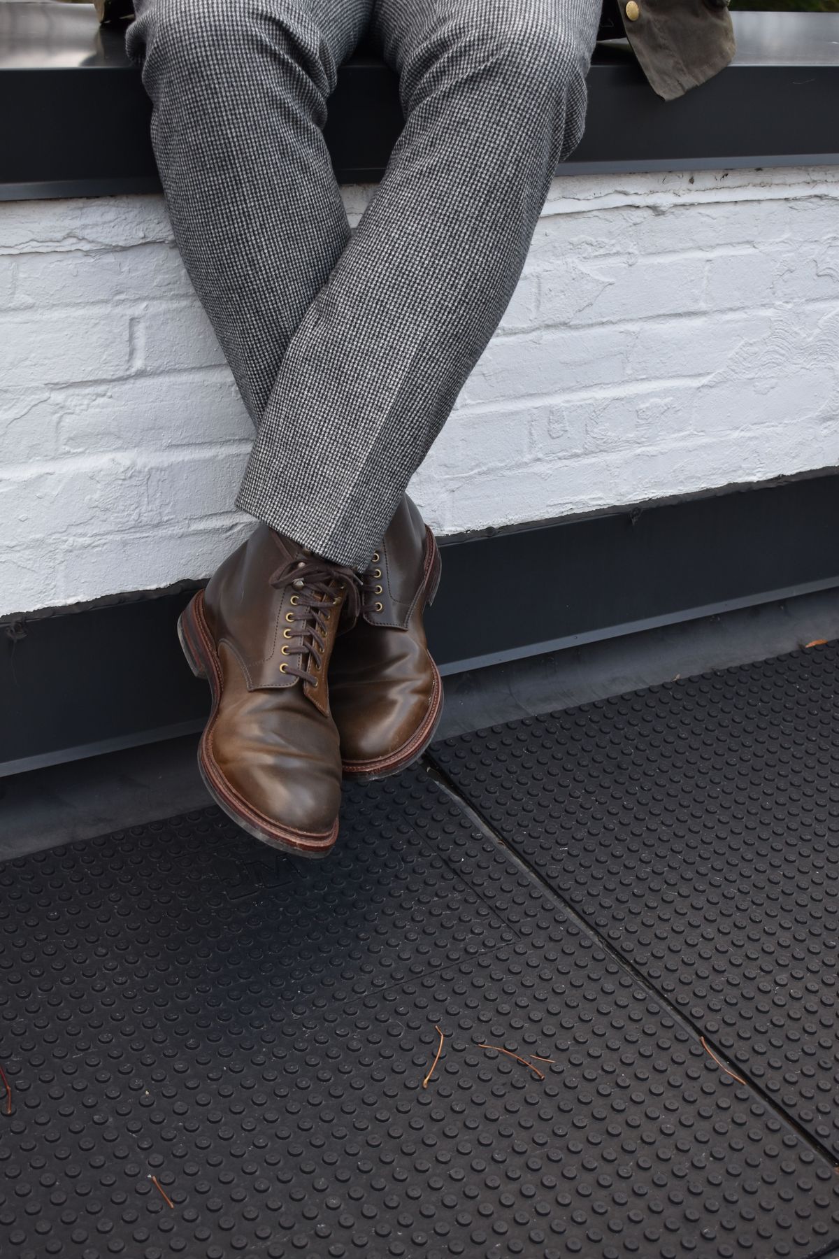 Photo by patinathunderdome on December 6, 2021 of the Grant Stone Edward Boot in Horween Maduro Shell Cordovan.