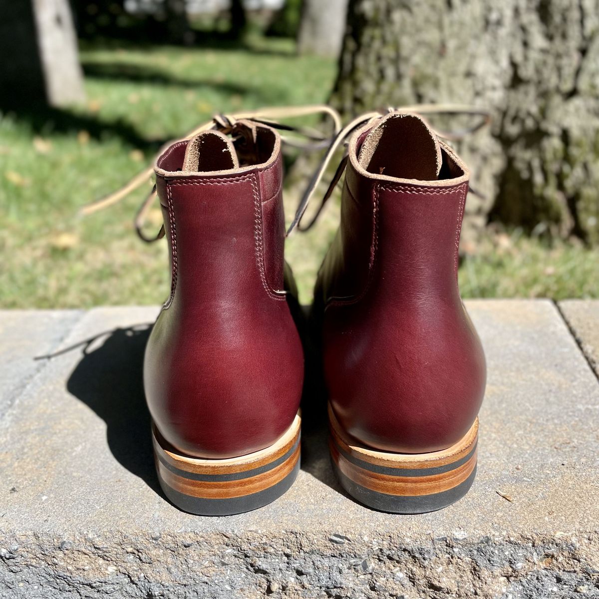 Photo by patinathunderdome on October 1, 2021 of the Viberg Service Boot in Horween Color 8 Chromexcel.