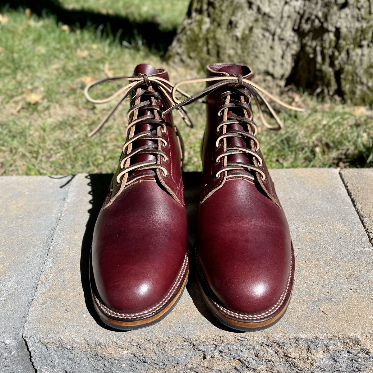 Photo by patinathunderdome on October 1, 2021 of the Viberg Service Boot in Horween Color 8 Chromexcel.