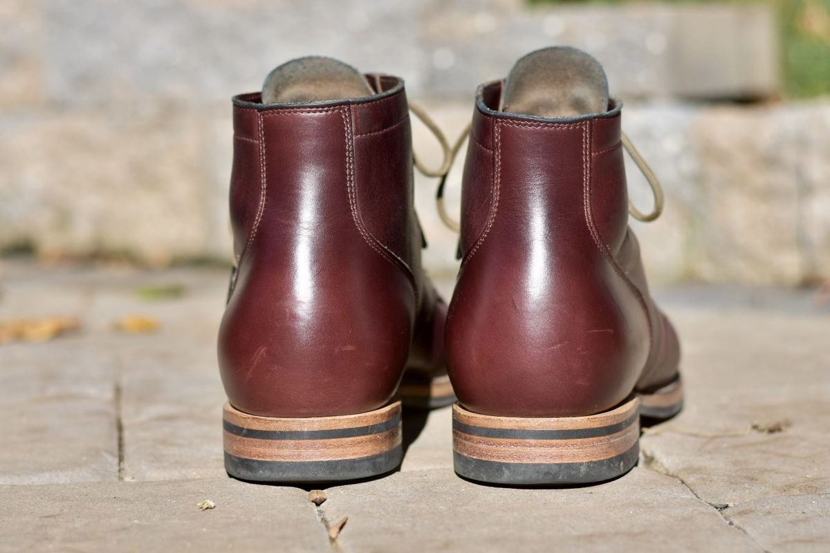 Photo by patinathunderdome on November 1, 2021 of the Viberg Service Boot in Horween Color 8 Chromexcel.