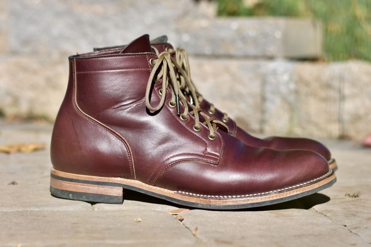 Photo by patinathunderdome on November 1, 2021 of the Viberg Service Boot in Horween Color 8 Chromexcel.