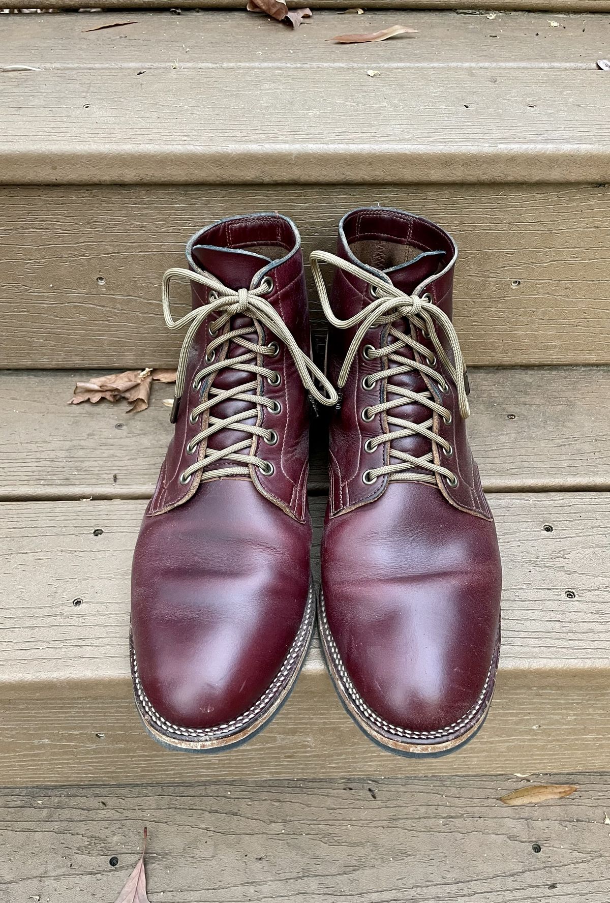 Photo by patinathunderdome on December 5, 2021 of the Viberg Service Boot in Horween Color 8 Chromexcel.