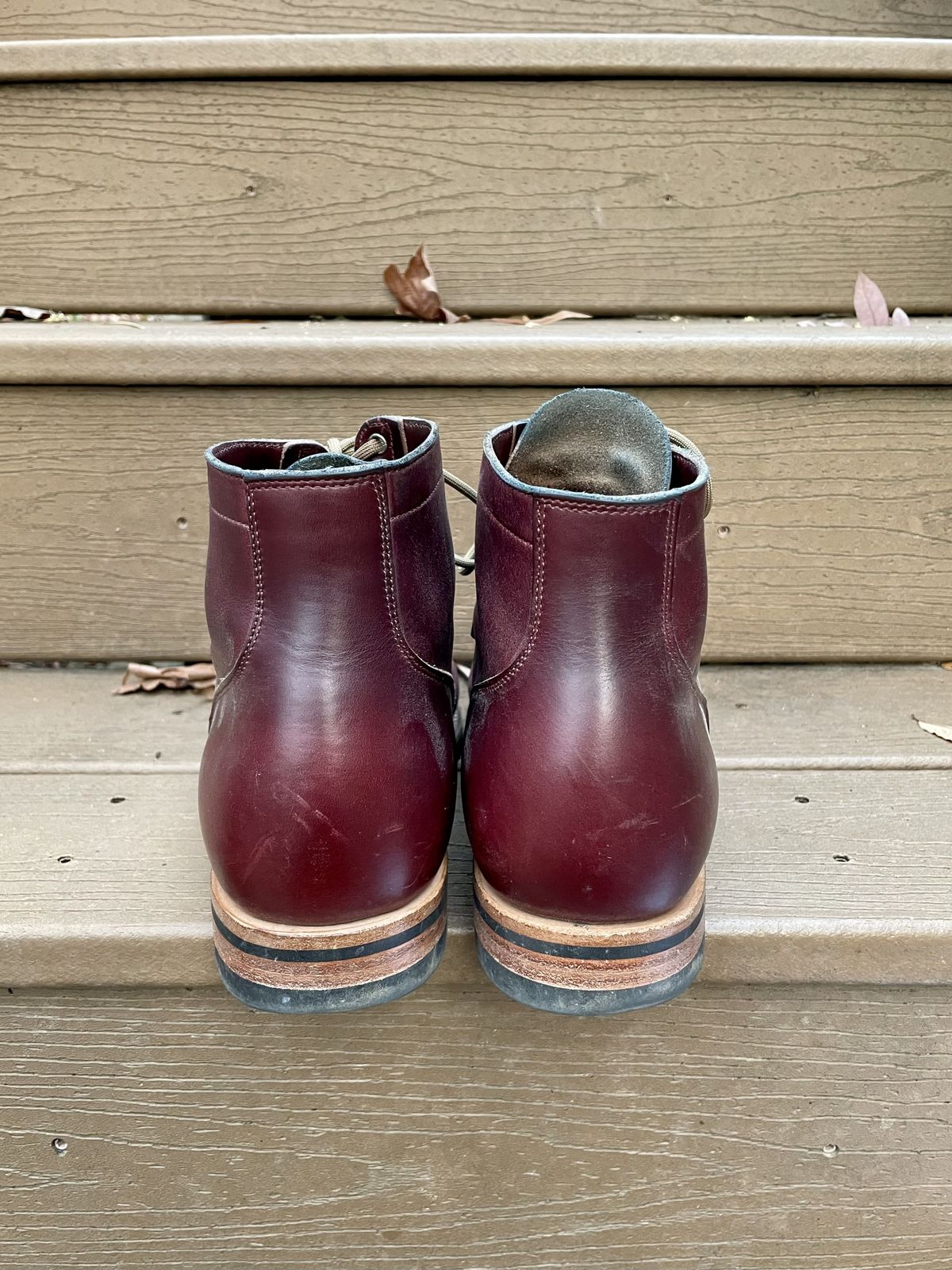 Photo by patinathunderdome on December 5, 2021 of the Viberg Service Boot in Horween Color 8 Chromexcel.