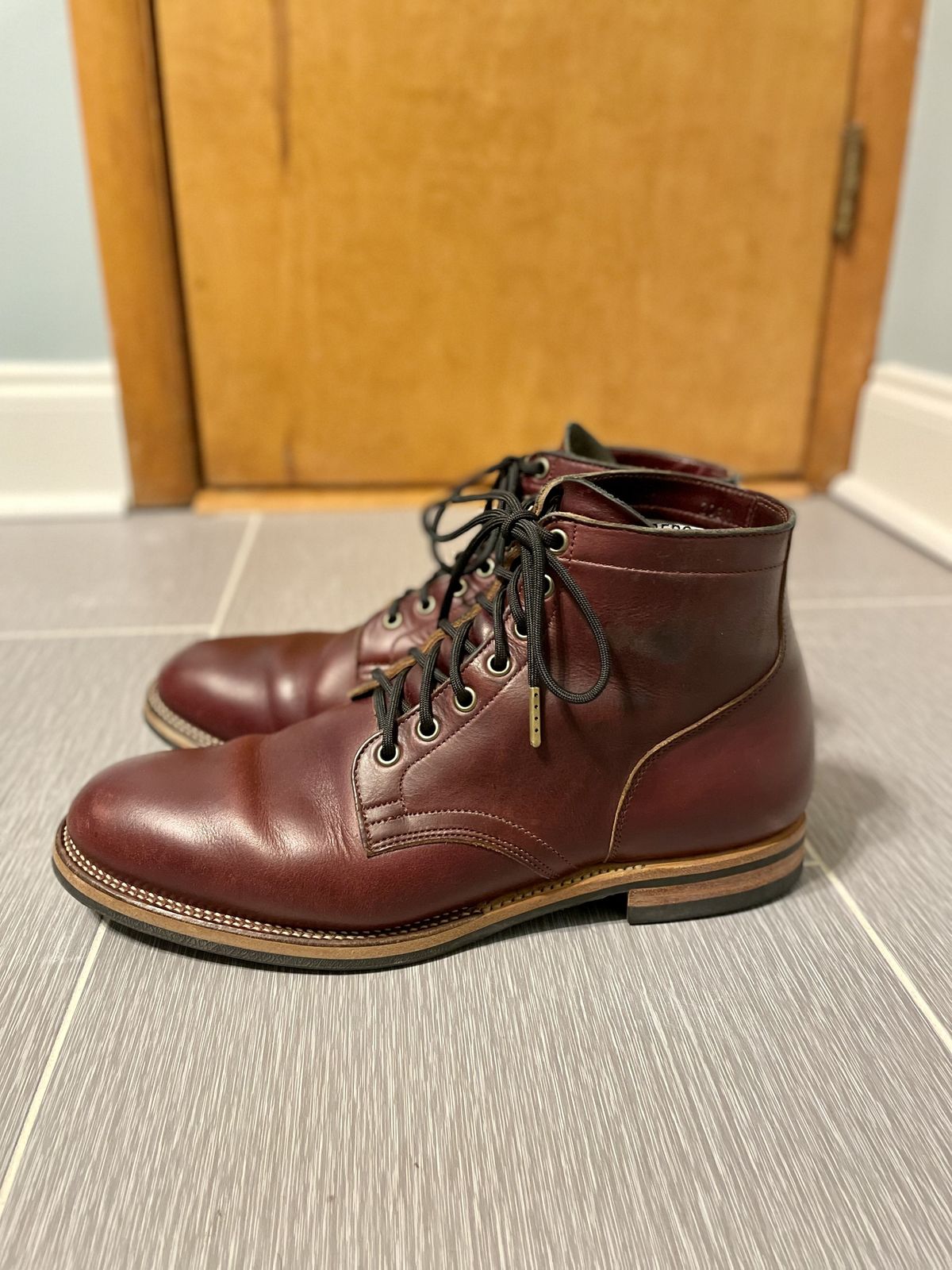 Photo by patinathunderdome on January 5, 2022 of the Viberg Service Boot in Horween Color 8 Chromexcel.