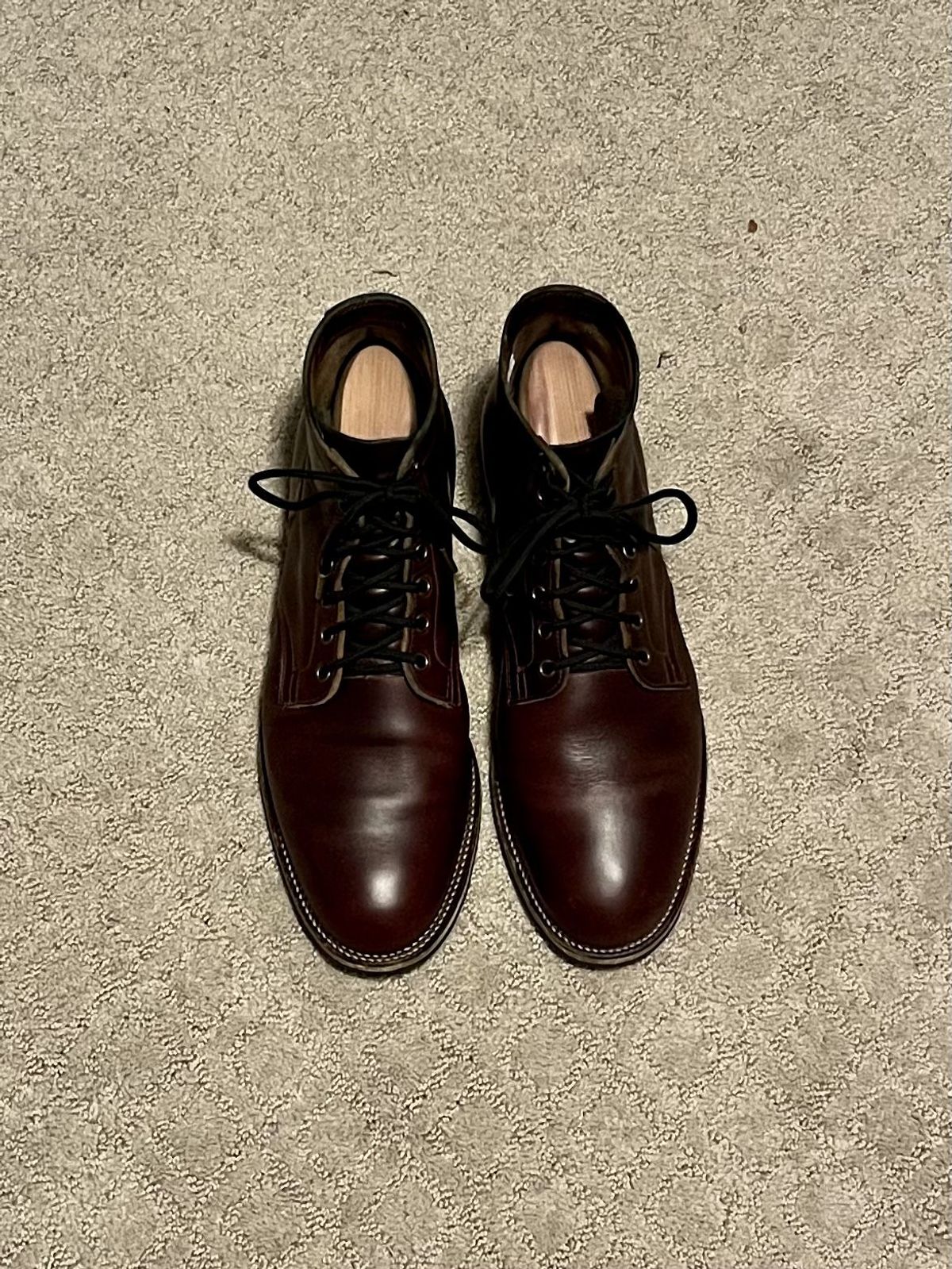 Photo by patinathunderdome on February 6, 2022 of the Viberg Service Boot in Horween Color 8 Chromexcel.