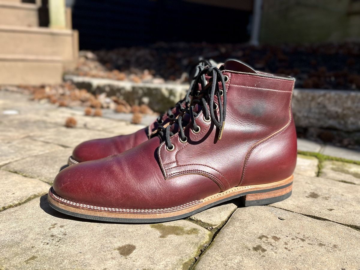 Photo by patinathunderdome on March 4, 2022 of the Viberg Service Boot in Horween Color 8 Chromexcel.