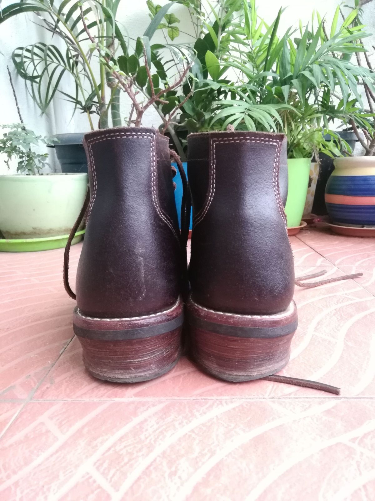 Photo by patinathunderdome on December 5, 2021 of the Thursday Vanguard in Horween Dark Brown Waxed Flesh.