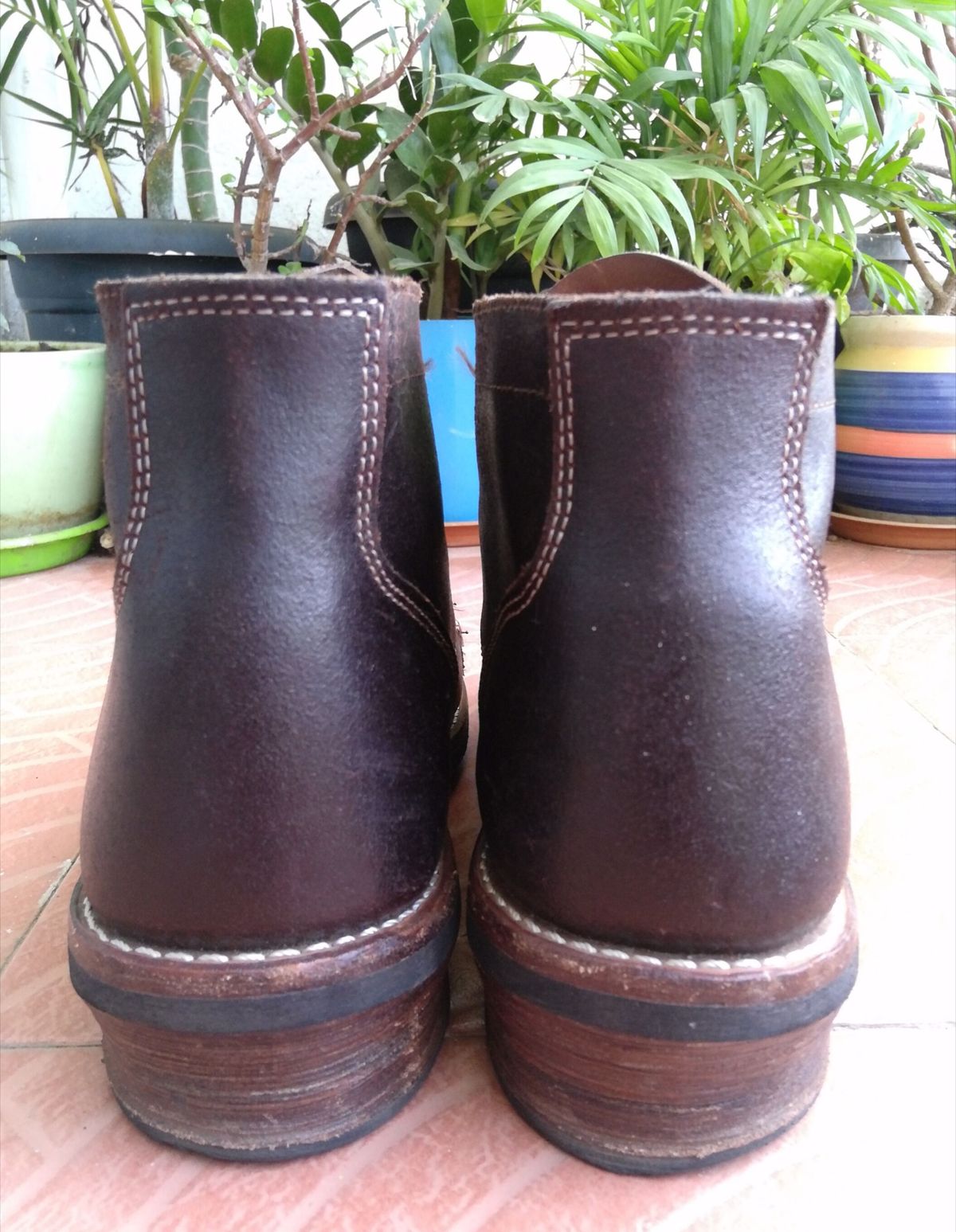Photo by patinathunderdome on January 4, 2022 of the Thursday Vanguard in Horween Dark Brown Waxed Flesh.