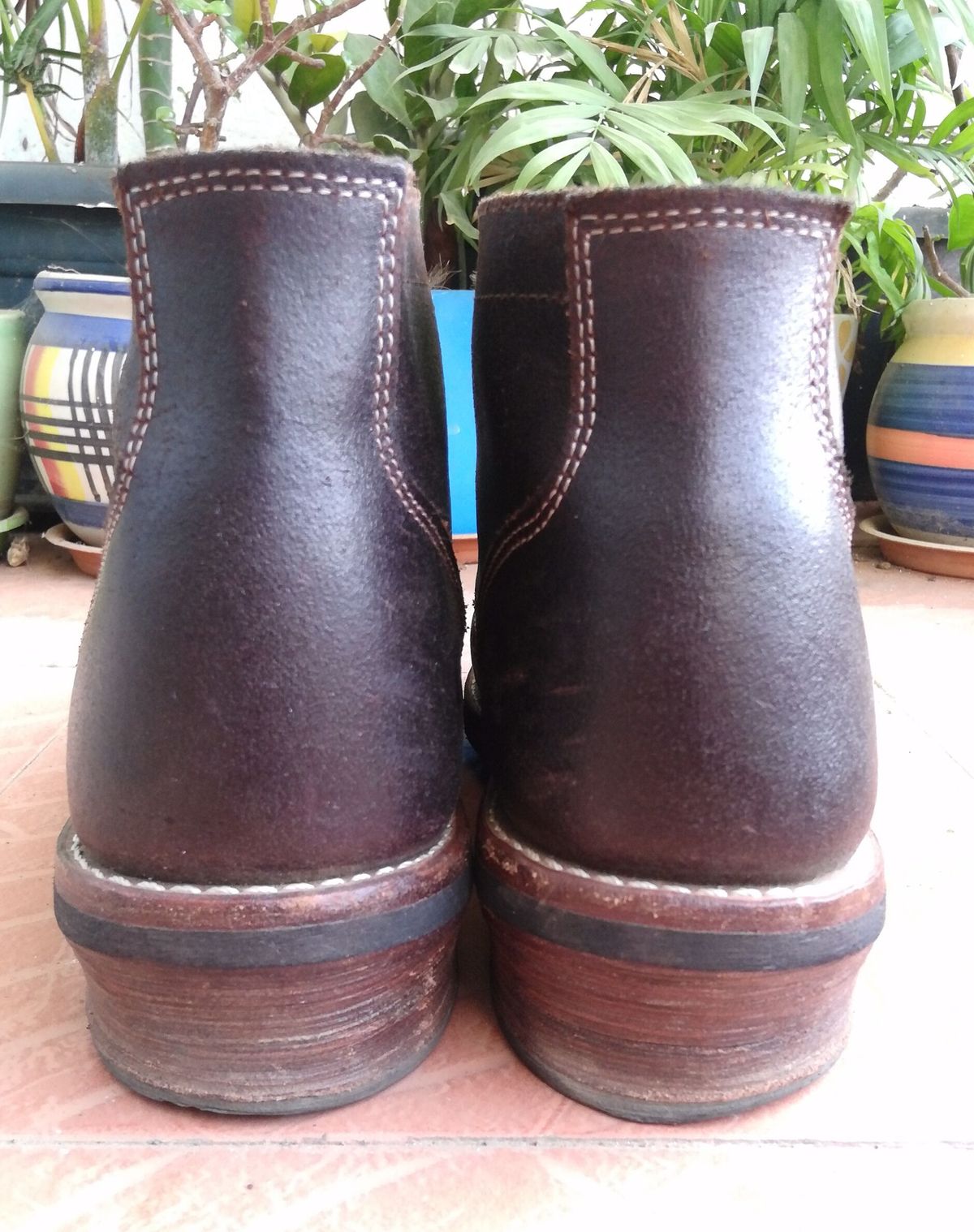 Photo by patinathunderdome on February 2, 2022 of the Thursday Vanguard in Horween Dark Brown Waxed Flesh.