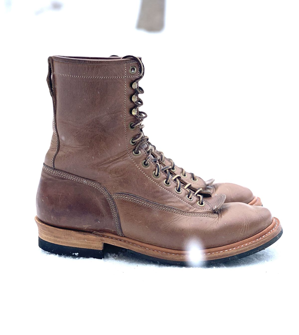 Photo by patinathunderdome on February 4, 2022 of the Monroe 29917 in Horween Natural Chromexcel.