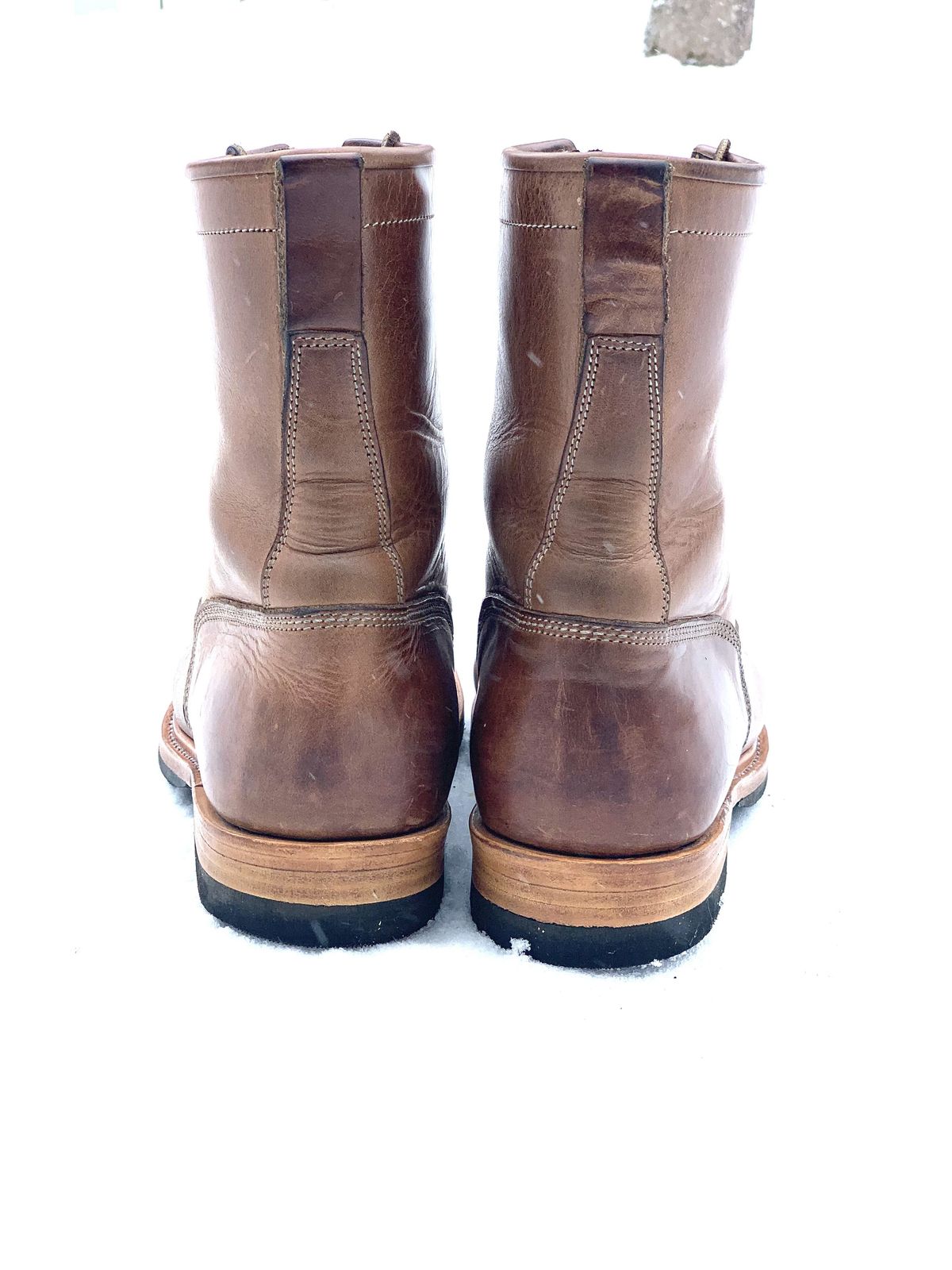 Photo by patinathunderdome on February 4, 2022 of the Monroe 29917 in Horween Natural Chromexcel.