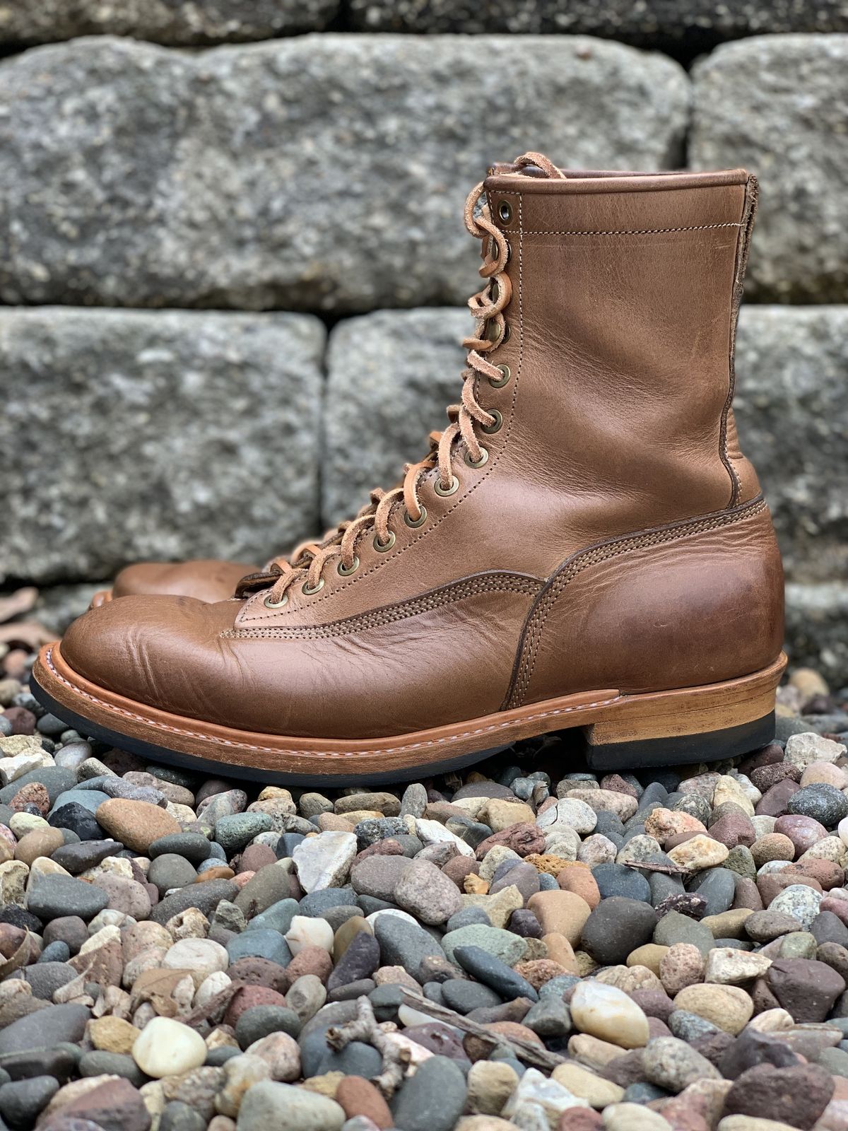 Photo by patinathunderdome on March 5, 2022 of the Monroe 29917 in Horween Natural Chromexcel.