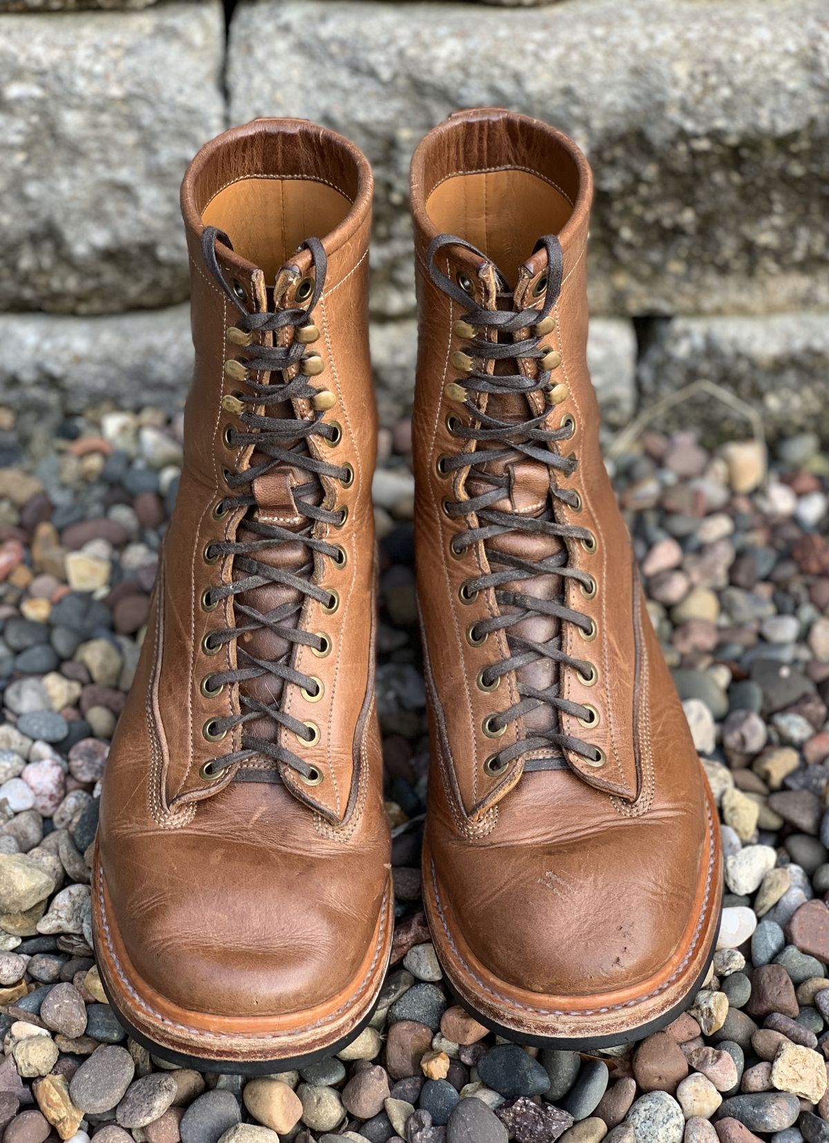 Photo by patinathunderdome on April 3, 2022 of the Monroe 29917 in Horween Natural Chromexcel.