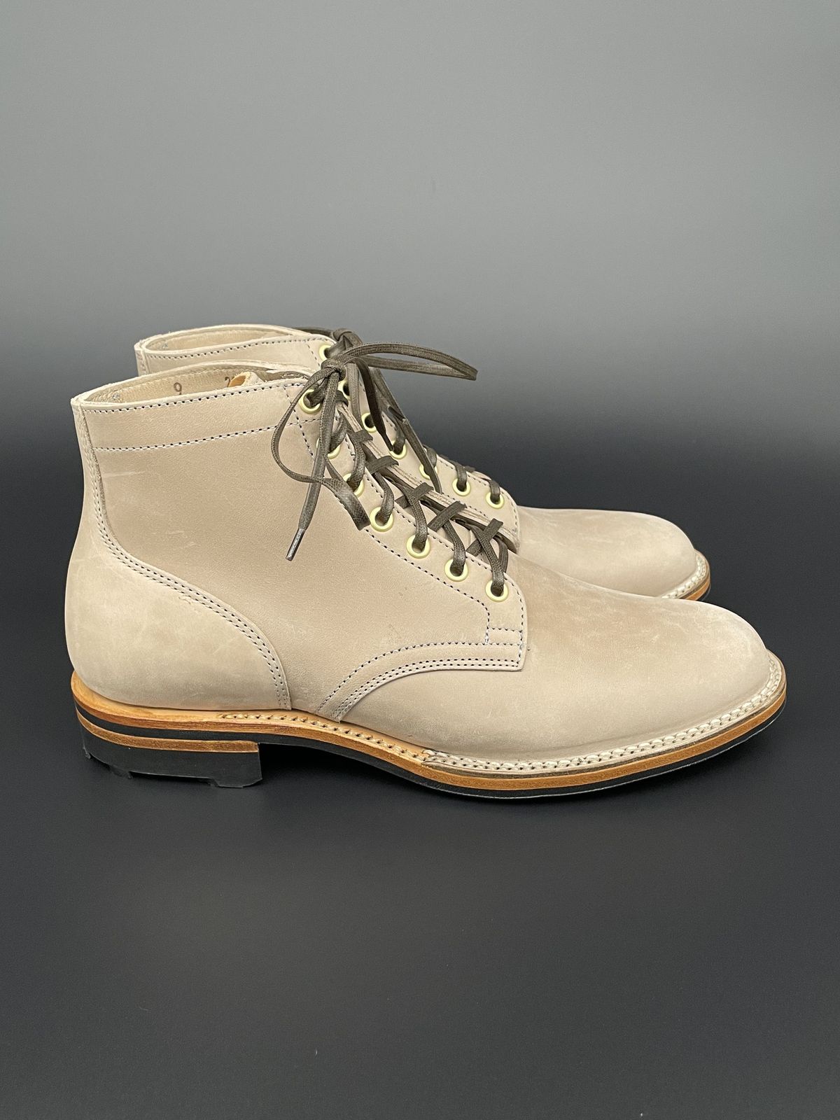Photo by patinathunderdome on October 1, 2021 of the Viberg Service Boot in Maryam Fango Horsebutt.